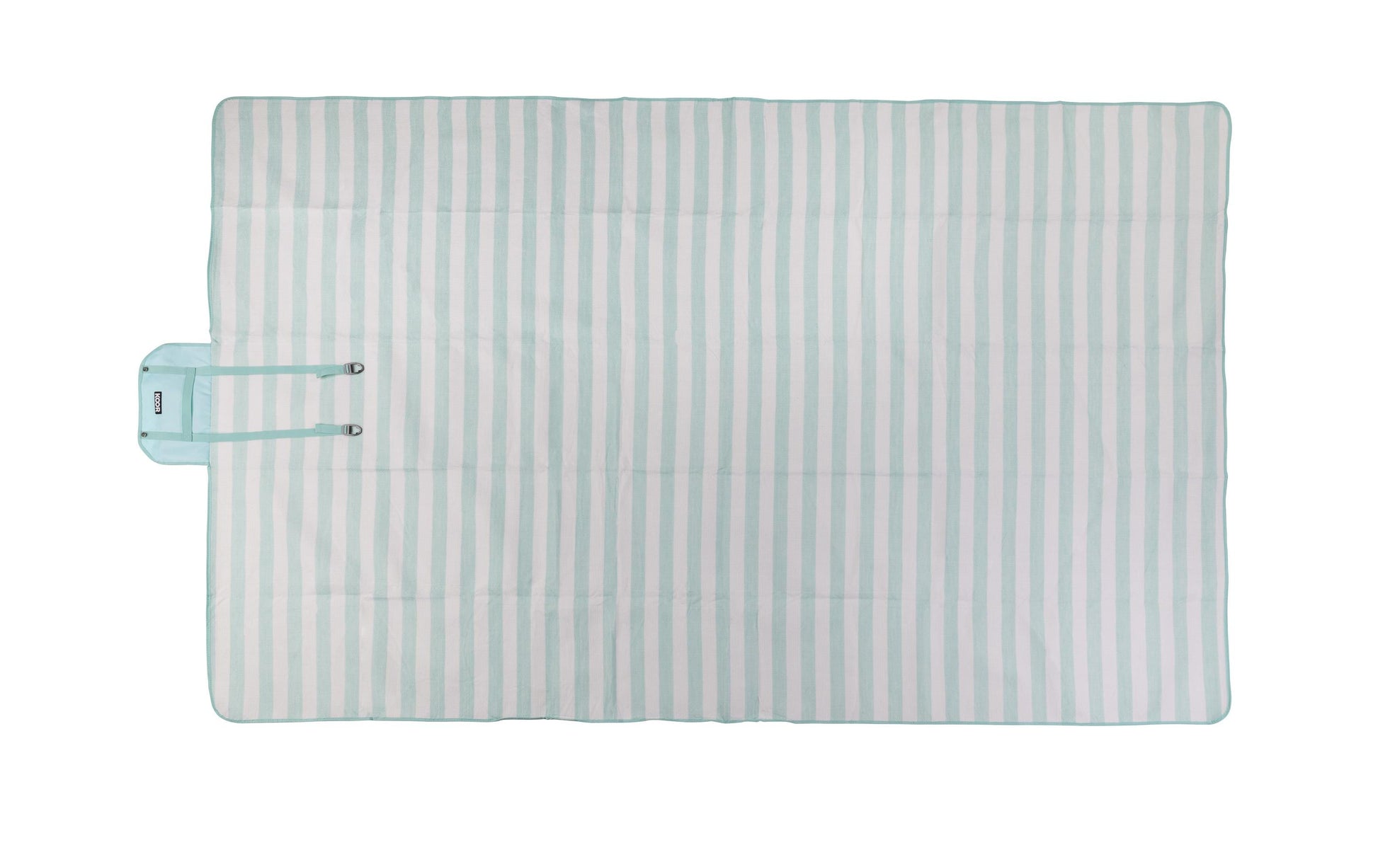 KOOR Wohndecke – Polyester, Mint, Weiss, Streifen – 200 × 300 cm