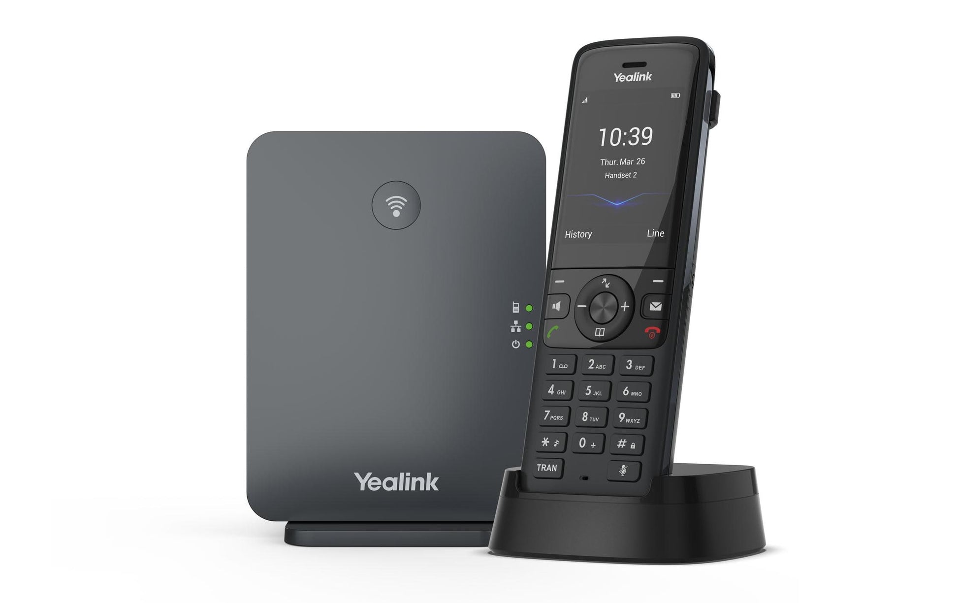 Yealink W78P – WLAN-Telefon (Handgerät), inkl. Basisstation und Ladegerät, DECT, Bluetooth 5.1, LAN (RJ45)