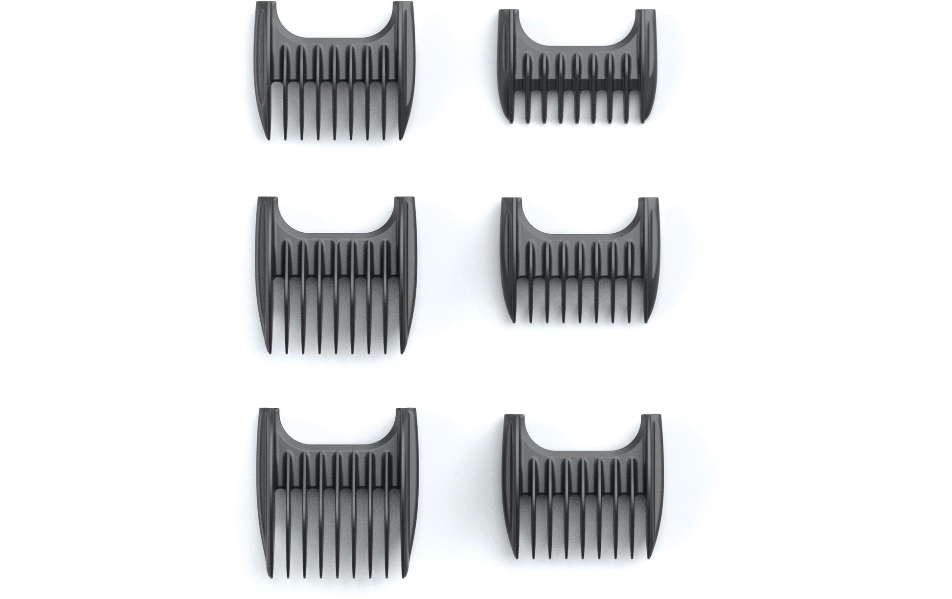 Valera Kammaufsatz-Set – für Clipper 300 – 5 Schnittstufen, 0,8–3 mm – Schwarz, Silber matt