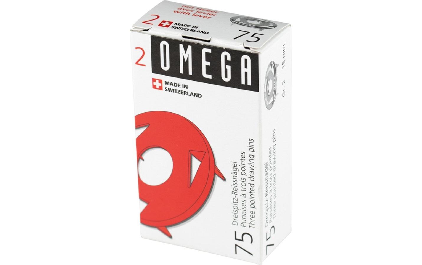 Omega Reissnägel Ø 15 mm – Metall, 75 Stück