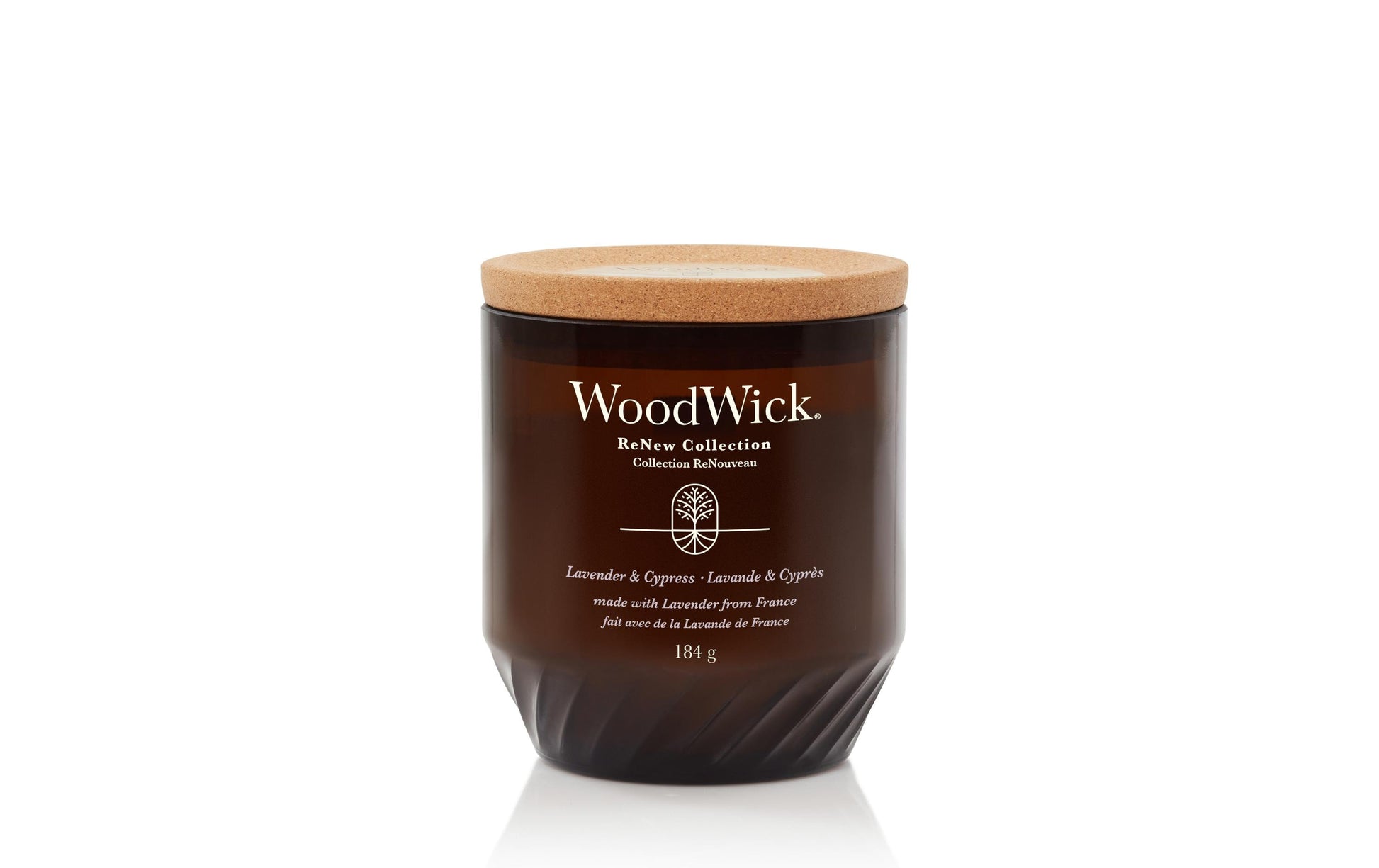 WoodWick Duftkerze – Lavendel & Zypresse – Ø 8 × 9,6 cm