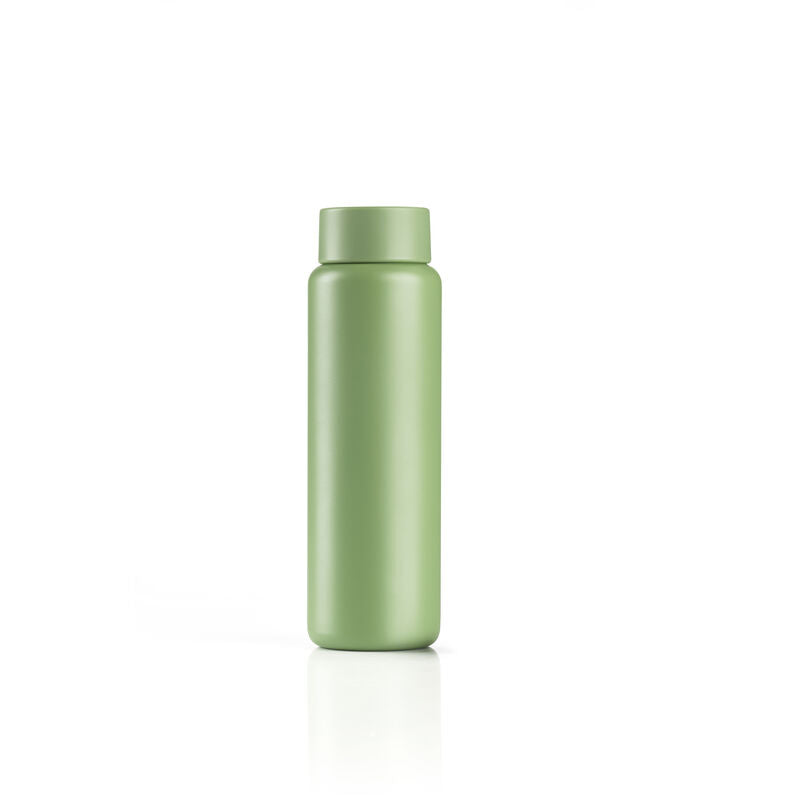 Zone Denmark Singles Isolierflasche 650 ml – Doppelwandig 12 h Heiss, Edelstahl, Grün