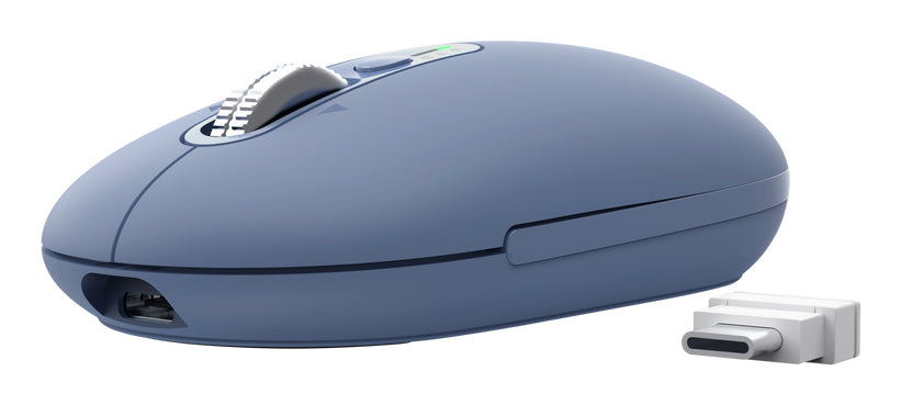 Trust Seron Slim Multi – Maus – Kabellos (Bluetooth/2,4 GHz), 3200 DPI, beidhändig, Blau