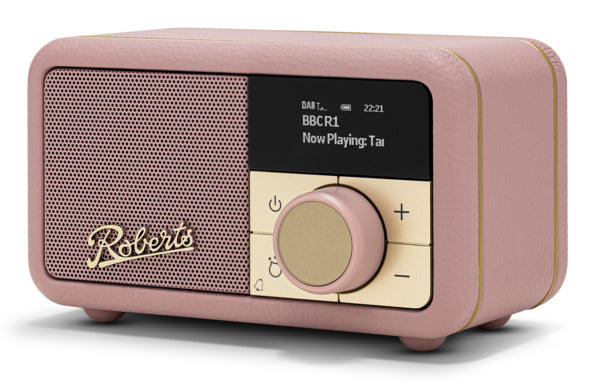 Roberts Radio Roberts Revival Petite 2 – DAB-/Internetradio – Tischradio – UKW, Bluetooth – Dunkelpink