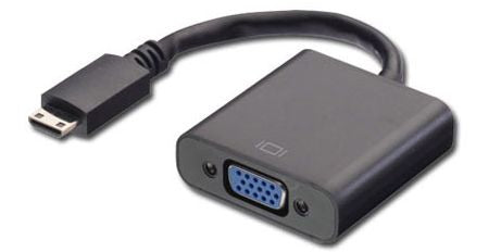 Microconnect Adapter HDMI-C (Mini) zu VGA – 1920 × 1080 @ 60 Hz, HDMI 1.4, aktiv, 0,15 m – Schwarz
