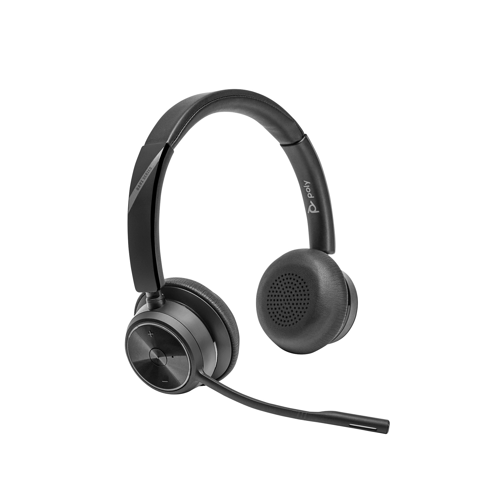 Poly Savi 7420 Office – Duo Headset (On-Ear) – DECT, Boom-Mikrofon – Schwarz – bis 13 h