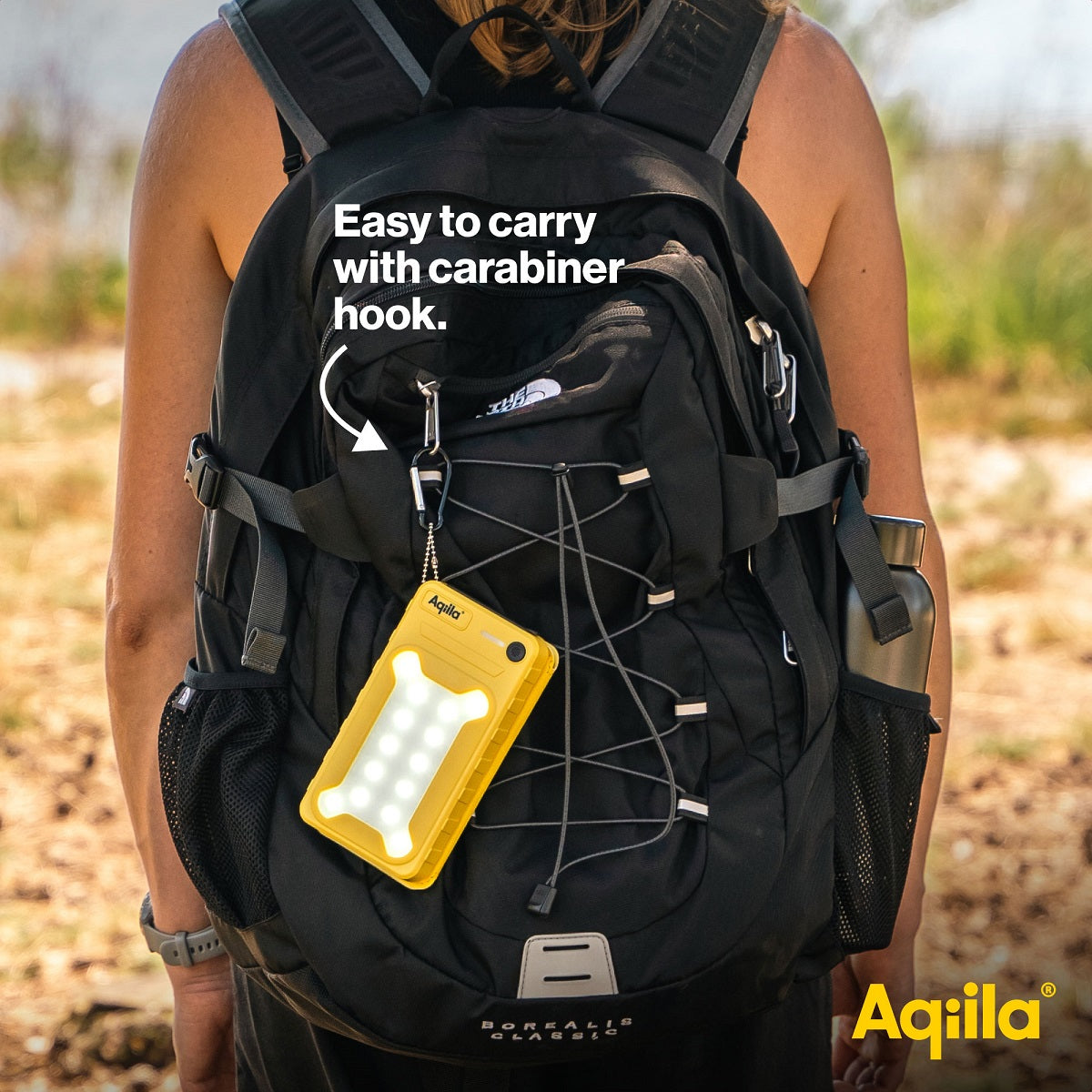 Aqiila Powerbird BS10 Solar Powerbank 10'000 mAh – 20 W PD, 1× USB-C, 1× USB-A, gelb