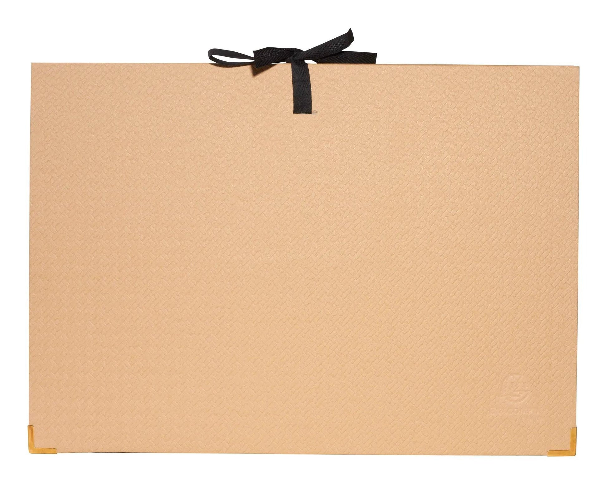 Exacompta Sammelmappe, für A4, Karton, beige, mit Bändern