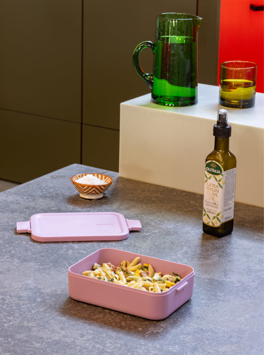 Brabantia Make & Take – Lunchbox 1,1 l, 20 × 13,5 × 5,5 cm, Kunststoff (recycelt), rosa