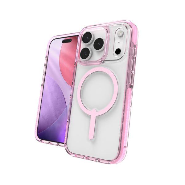 ZAGG Santa Cruz Snap Backcover – für Apple iPhone 17 Pro – Graphen, Pink, Transparent, bis 4 m Sturzsicher