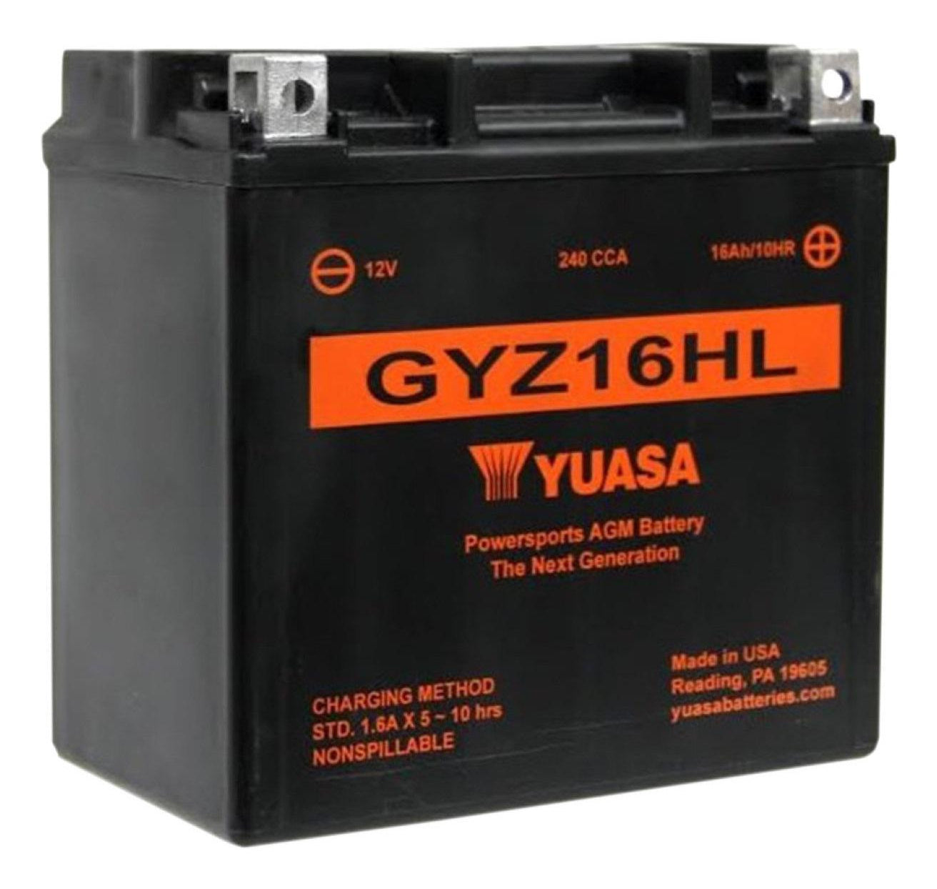 Yuasa GYZ16HL AGM-Batterie, Blei (VRLA), 12 V – für Motorrad