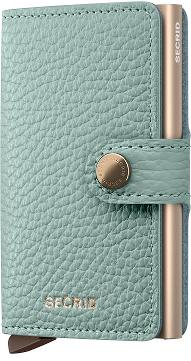 Secrid Kartenetui Miniwallet – RFID-Schutz, 10 Karten – 65×102×21 mm – Meergrün – Leder