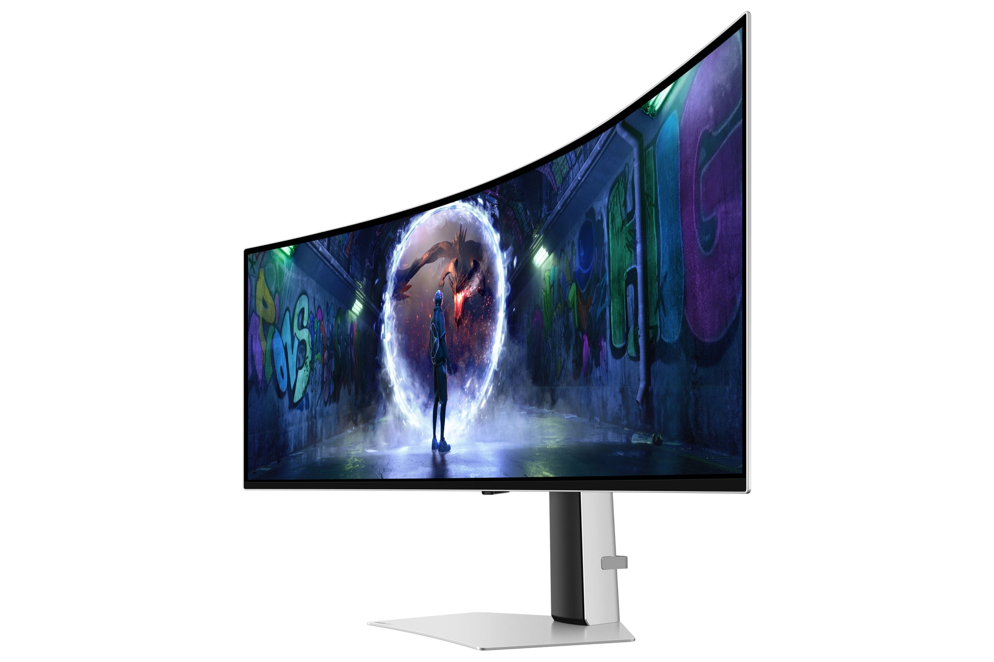 Samsung S49Dg934Su – Monitor, 49", 5120 × 1440 (Dual QHD), OLED, Silber