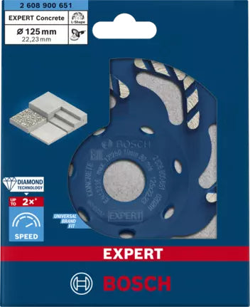 Bosch Diamanttopfscheibe, 125 mm, blau