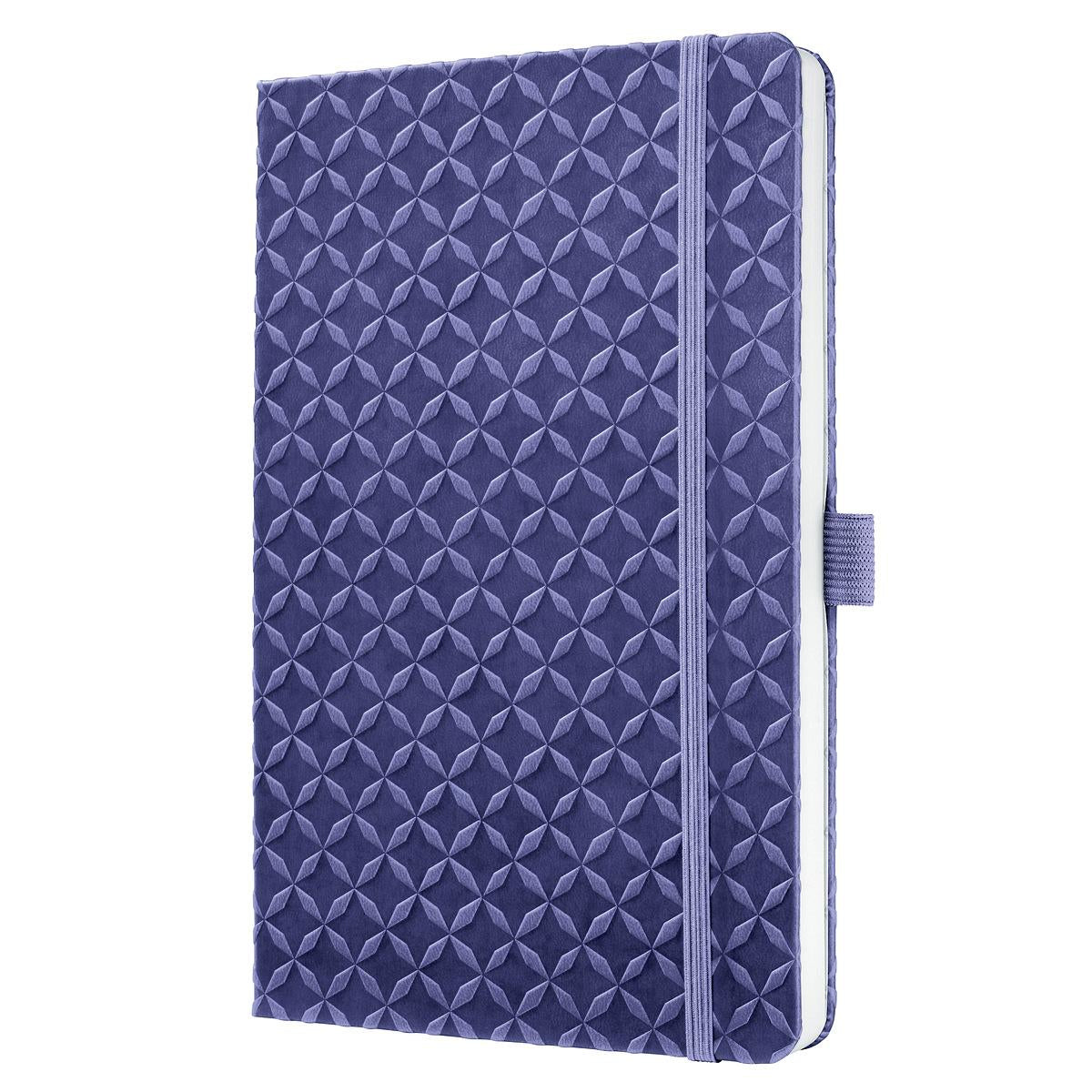 Sigel Notizbuch, A5, liniert, Fadenheftung, 174 Seiten, perforiert, 80 g/m² – dunkellila
