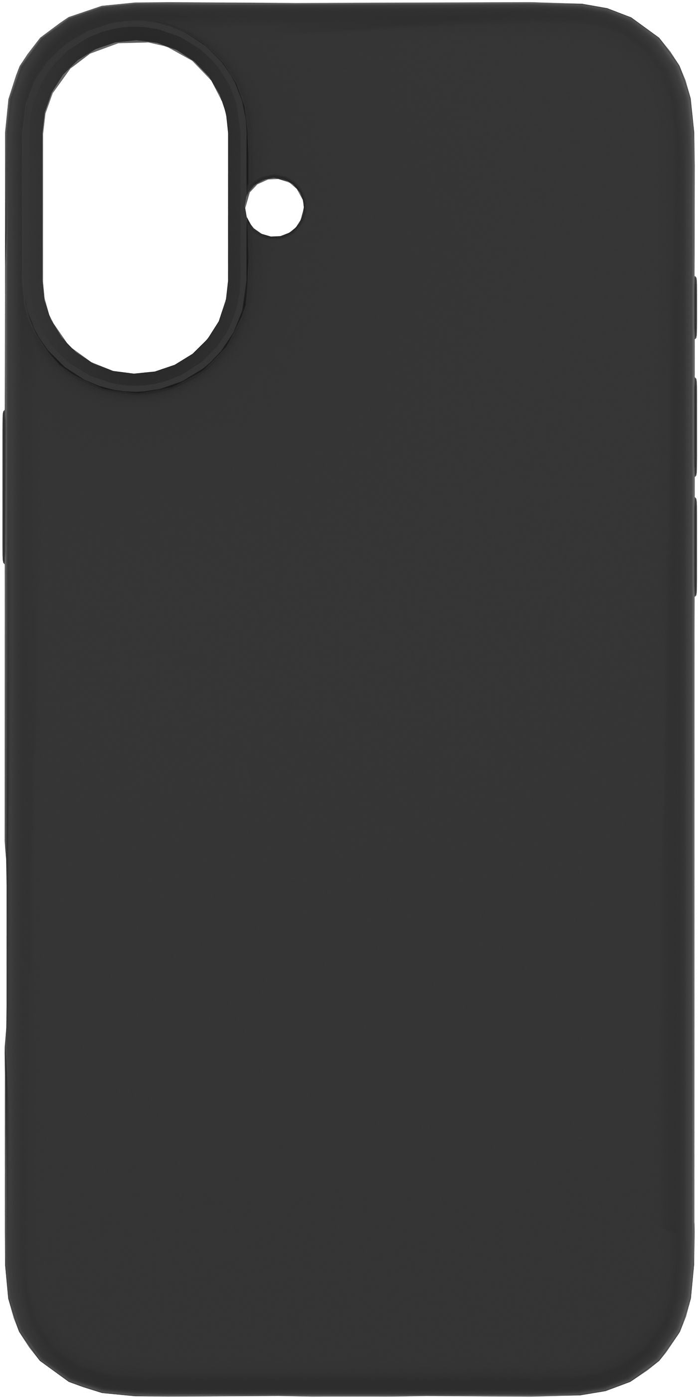 eSTUFF INFINITE (GRS) RIGA Backcover – für Apple iPhone 16, PC+Silikon, Schwarz