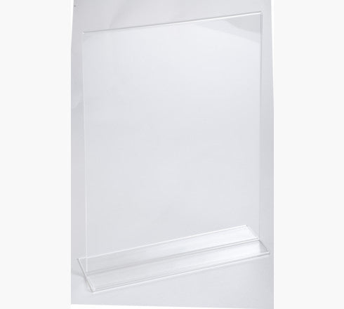 Exacompta Tischaufsteller – für A4 – 1 Fach – hoch – T-Form – transparent – Acryl