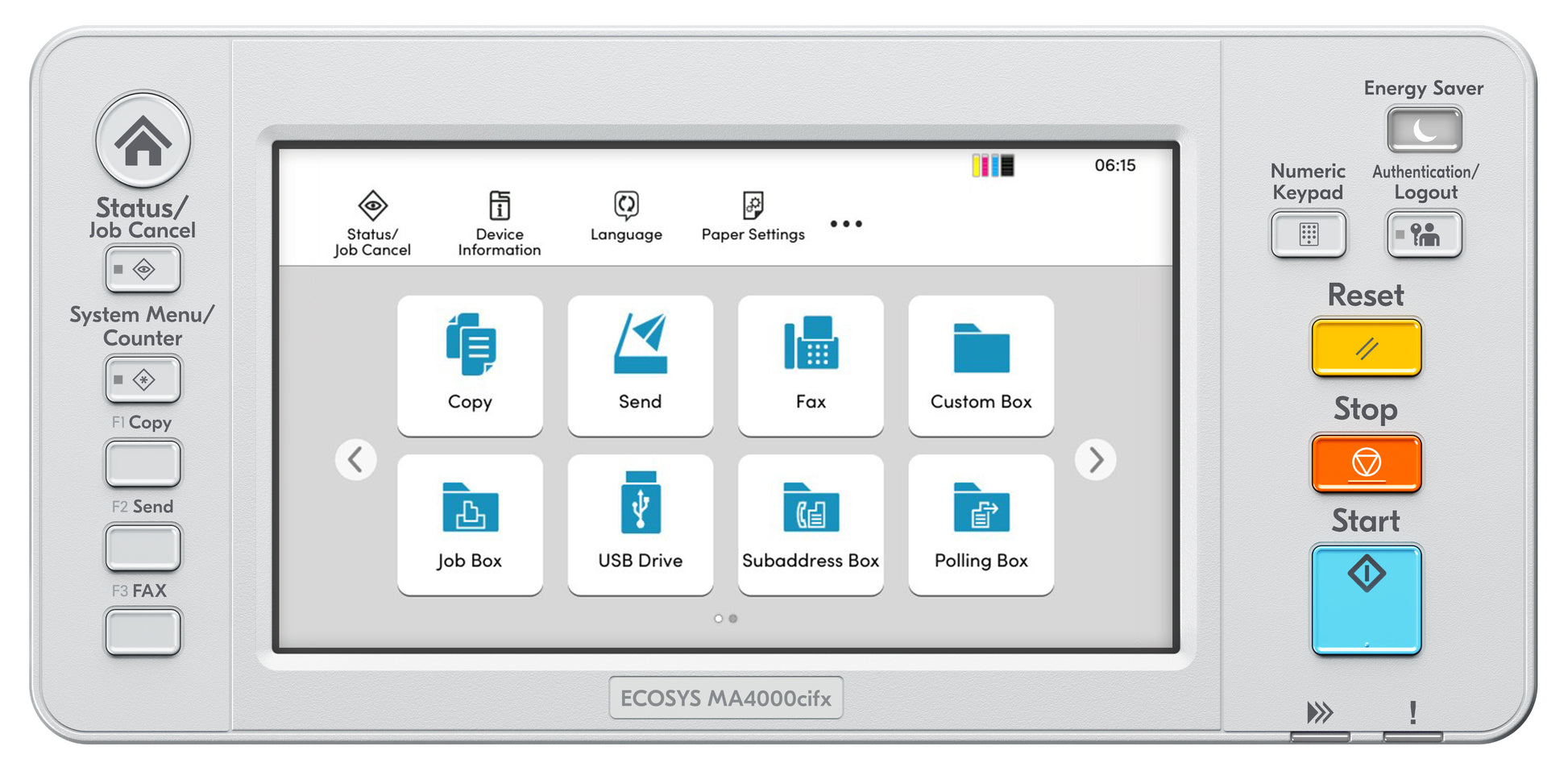 KYOCERA ECOSYS MA4000cifx – Farbiges Laser-MFP A4, 4-in-1 – USB/LAN – Duplex, Duplex-ADF – 40 S./Min. S/W