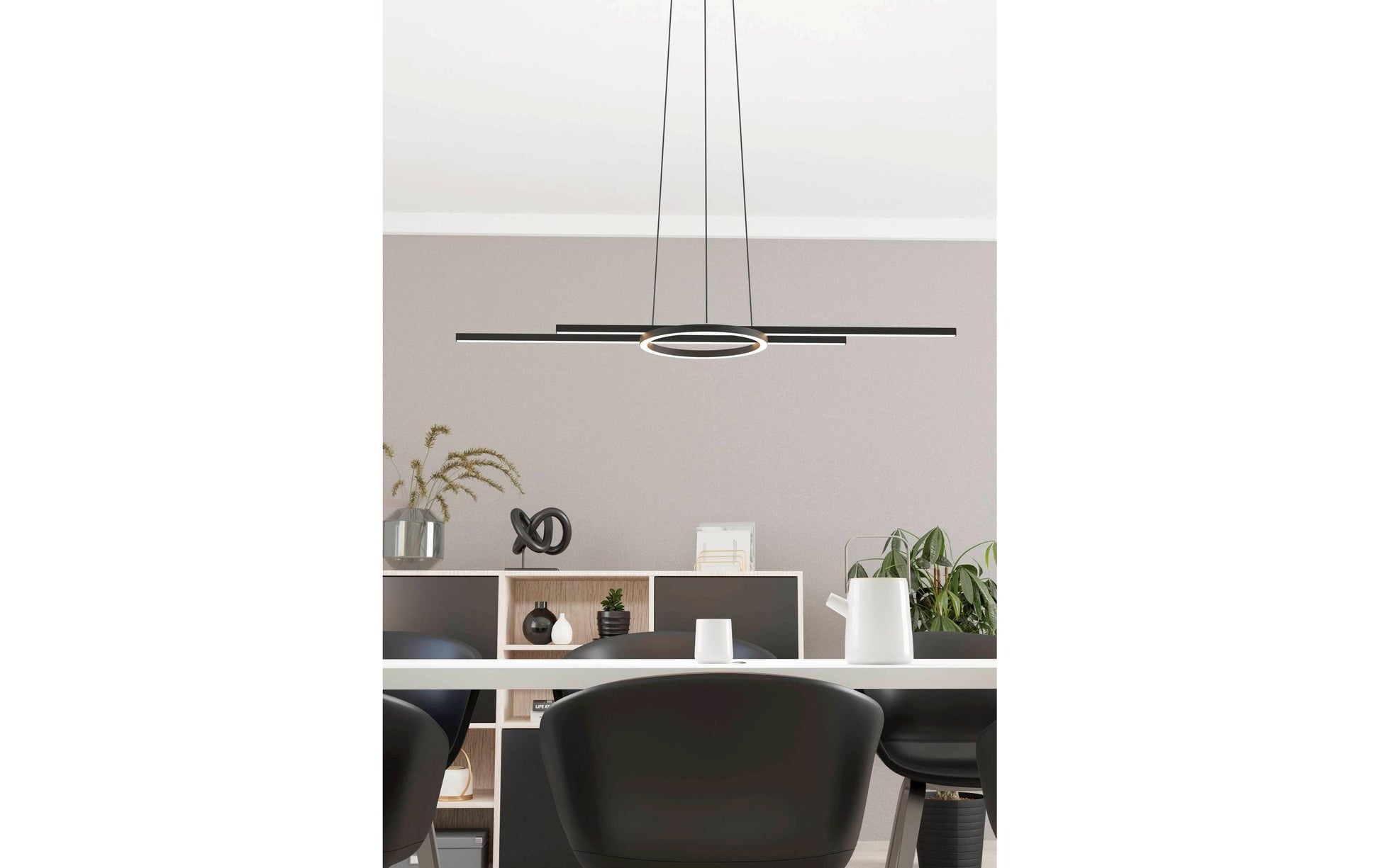 EGLO Hängeleuchte ZILLERIO-Z – 116 × 110 cm, 3240 lm, 24,1 W, 2700–6500 K, dimmbar, schwarz