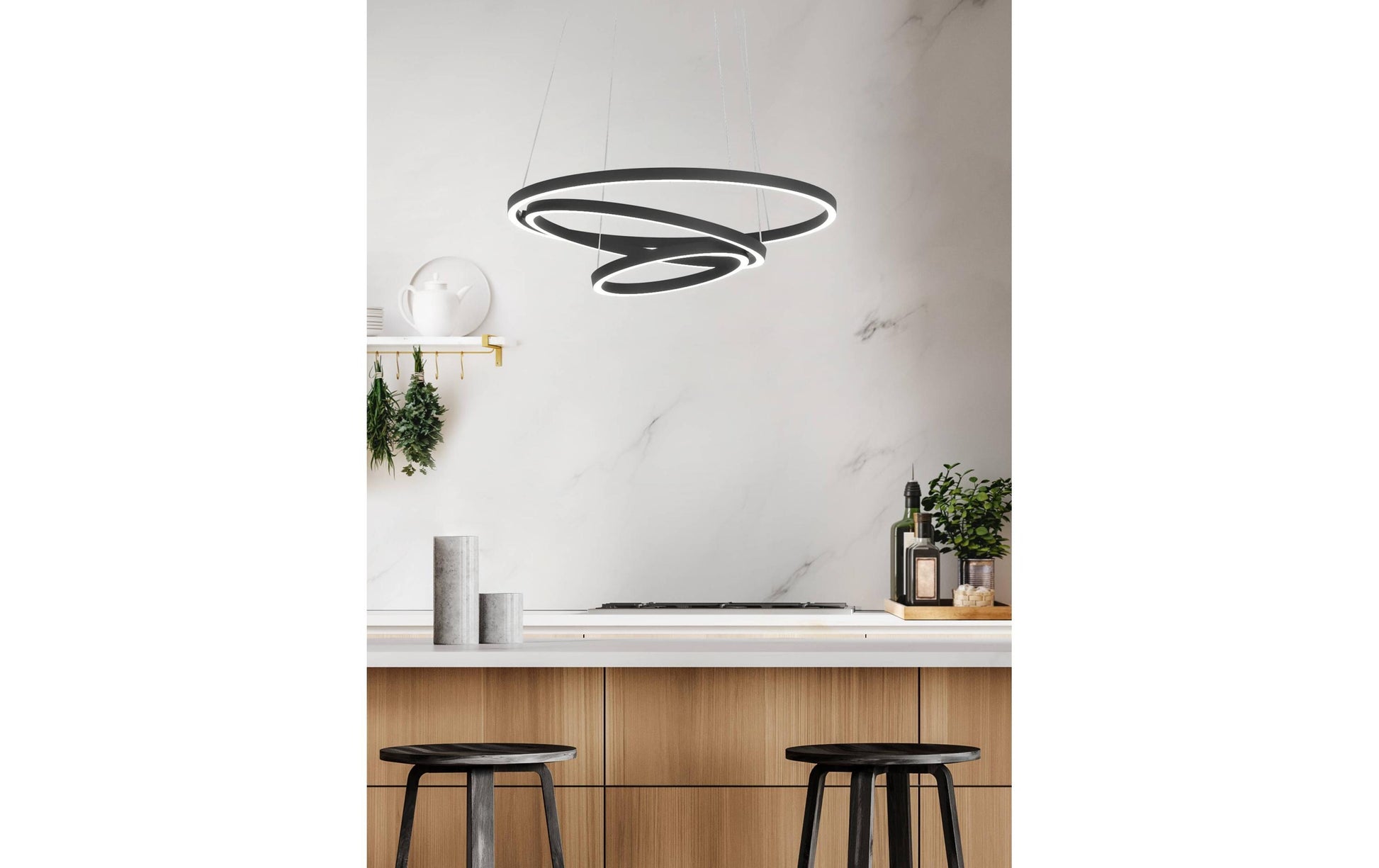 EGLO Hängeleuchte LOBINERO-Z – Ø 58 × 110 cm, 6000 lm, 43,2 W, 3000–6500 K, dimmbar, schwarz