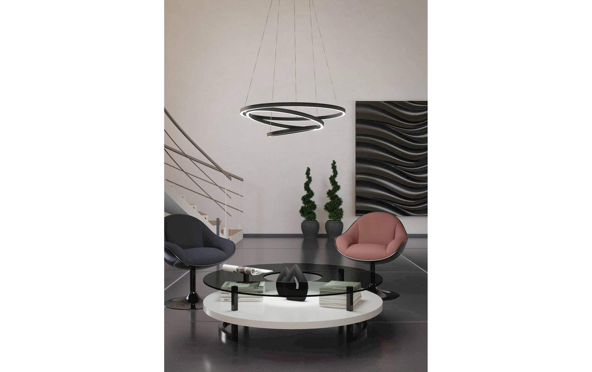 EGLO Hängeleuchte LOBINERO-Z – Ø 58 × 110 cm, 6000 lm, 43,2 W, 3000–6500 K, dimmbar, schwarz