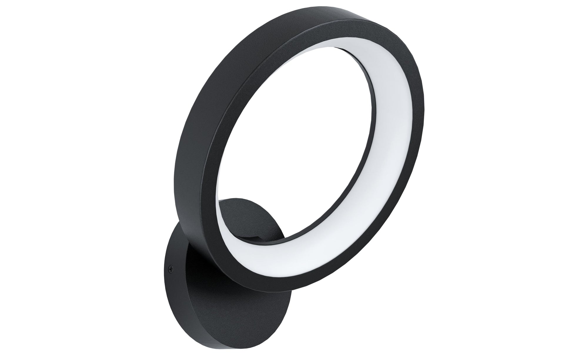 EGLO Wandleuchte Marghera-Z – Ø 27 × 30,5 cm, 1800 lm, 2700–6500 K, dimmbar, BT, für Alexa, schwarz