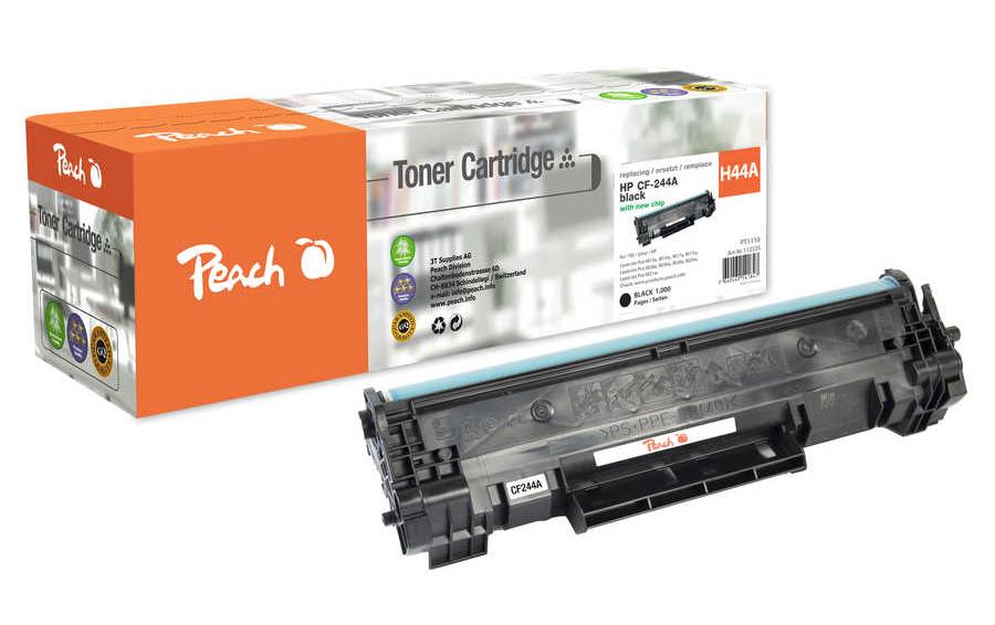 Peach 44A (CF244A) Schwarz Toner – Kompatibel – 1'000 Seiten – für HP LaserJet Pro M15w/M15a/M17a u. a.
