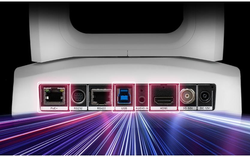 AVer PTZ310UV2W – PTZ-Kamera, 4K60, 12× optischer Zoom, NDI HX3, WDR, PoE+, HDMI/SDI/USB/IP, Weiss