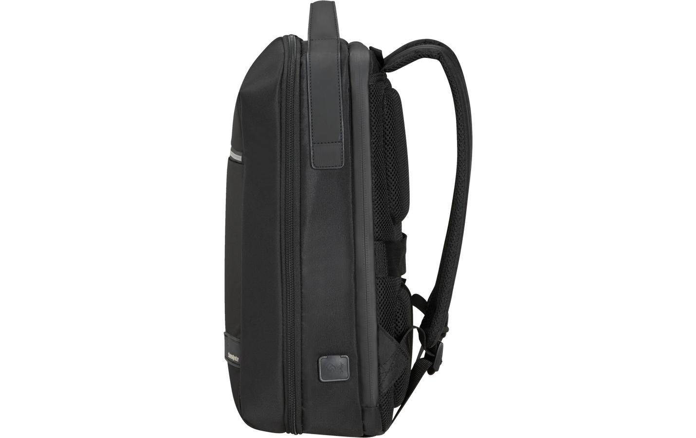 Samsonite Notebook-Rucksack Litepoint – für 14,1", 16 l, mit USB, wasserfest, rPET-Polyester – Schwarz
