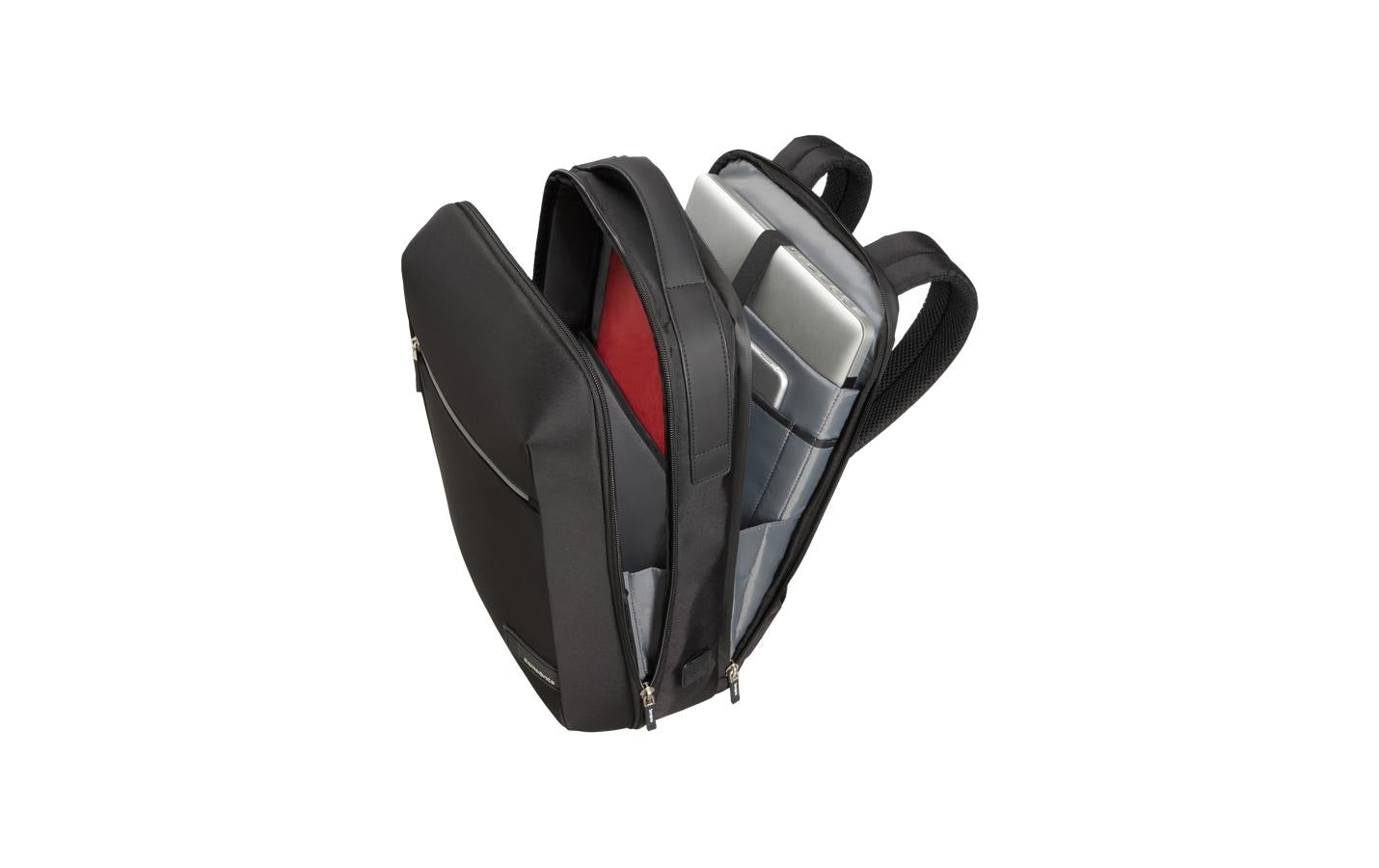 Samsonite Notebook-Rucksack Litepoint – für 14,1", 16 l, mit USB, wasserfest, rPET-Polyester – Schwarz