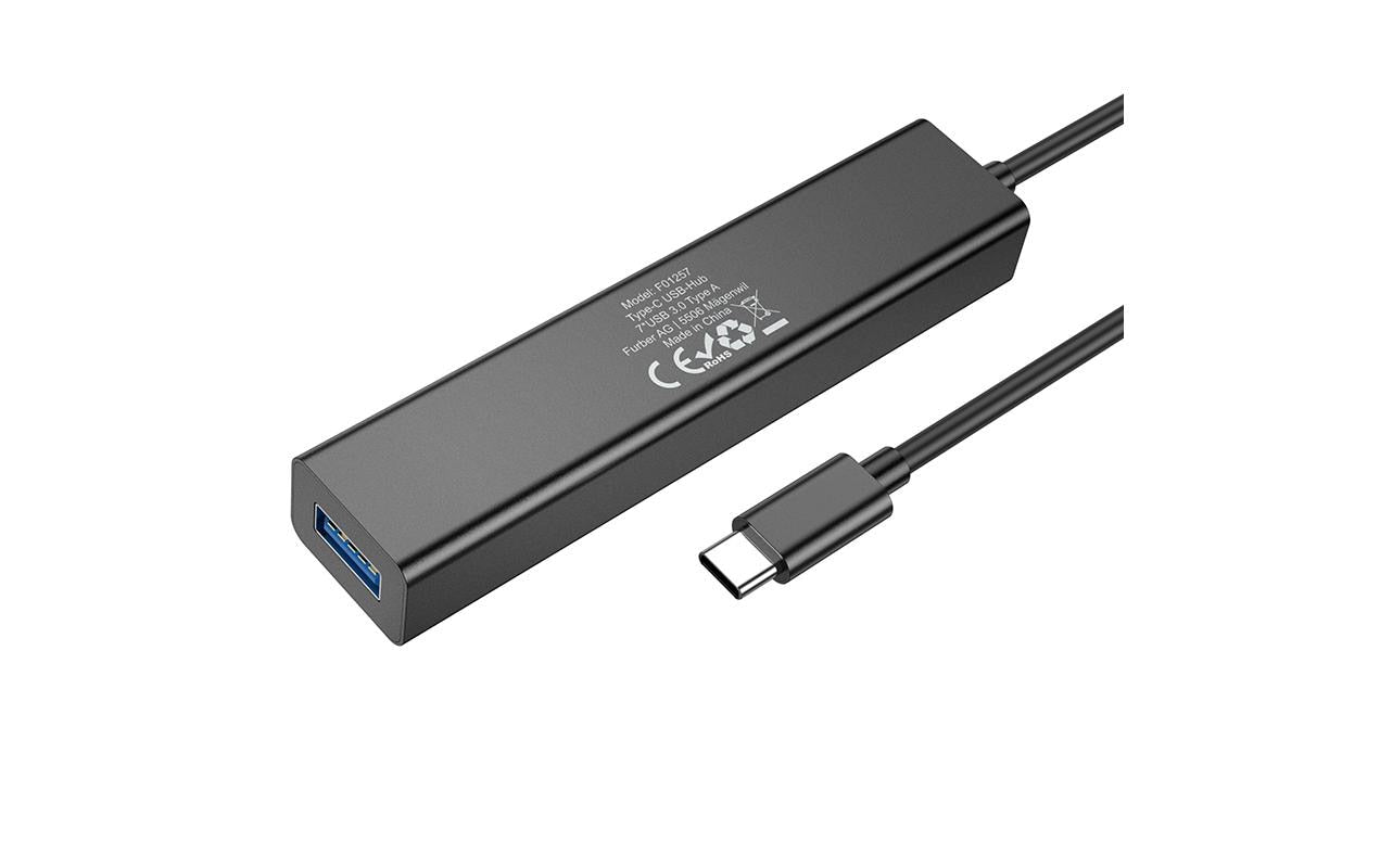 ONIT F01257 USB-Hub – USB-C, 7× USB-A, 15 W PD, für Windows/Mac/ChromeOS