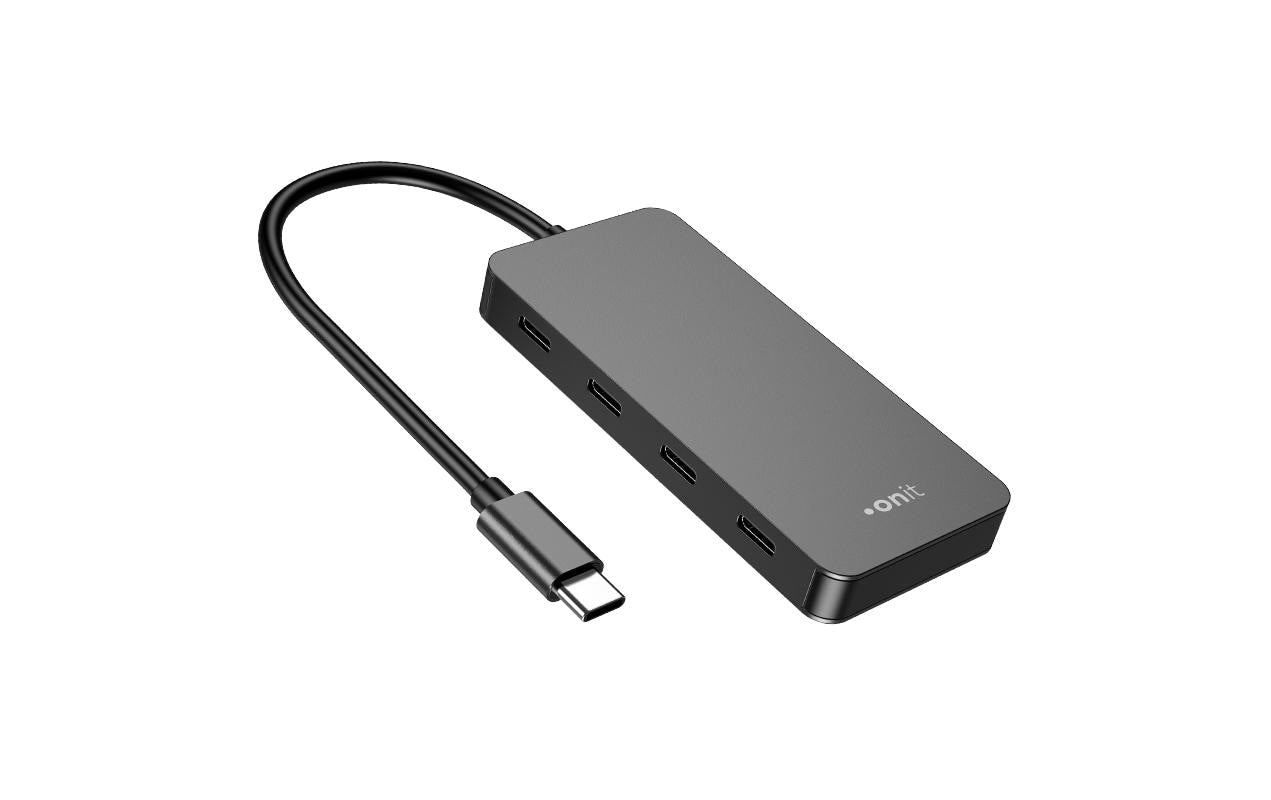 ONIT F01262 USB-Hub – 4× USB-C, 10 Gbit/s, für Windows/Mac/ChromeOS