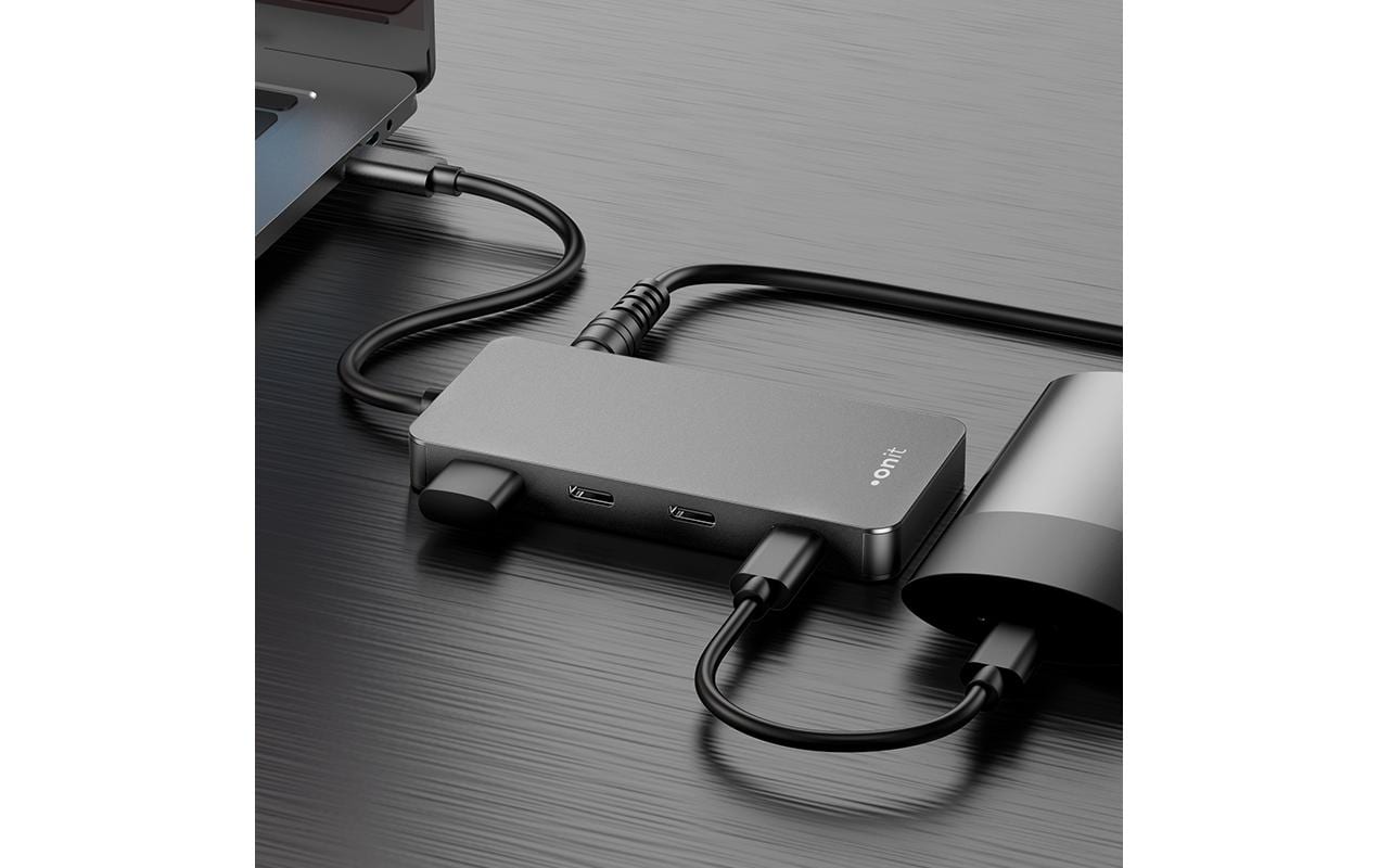 ONIT F01262 USB-Hub – 4× USB-C, 10 Gbit/s, für Windows/Mac/ChromeOS