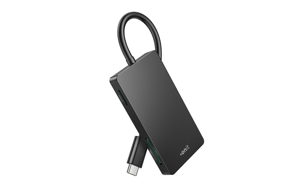 ONIT F01264 – Smartcard-Leser – USB 3.2 Gen 1 (Type-C), Schwarz, für Windows, Mac & mehr