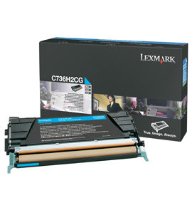 Lexmark Cyan Toner – Original XL – 10'000 Seiten – für Lexmark C736/X736/X738