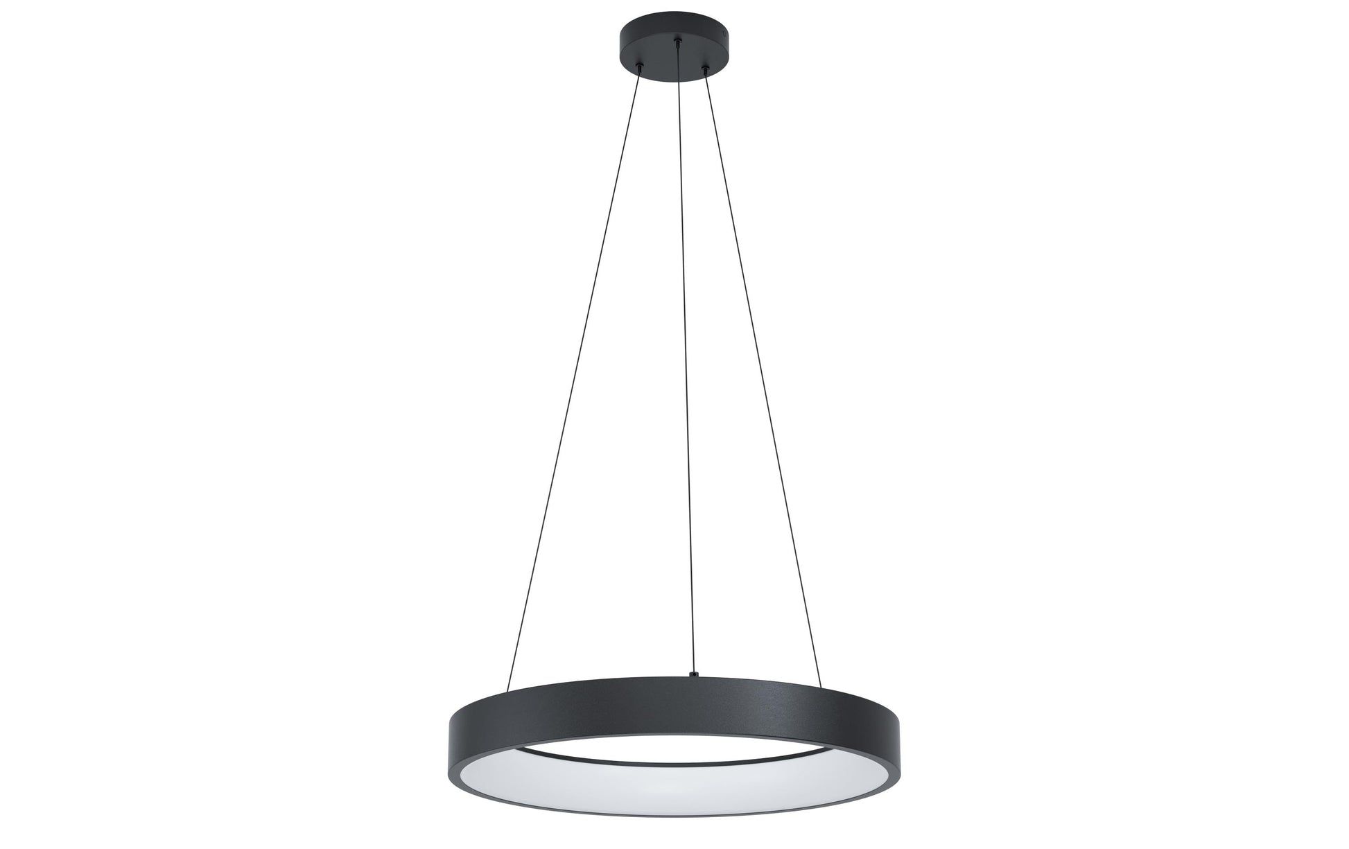 EGLO Deckenleuchte Marghera-Z – Ø 60 × 110 cm, 3120 lm, 26 W, 2700–6500 K, dimmbar, schwarz/weiss