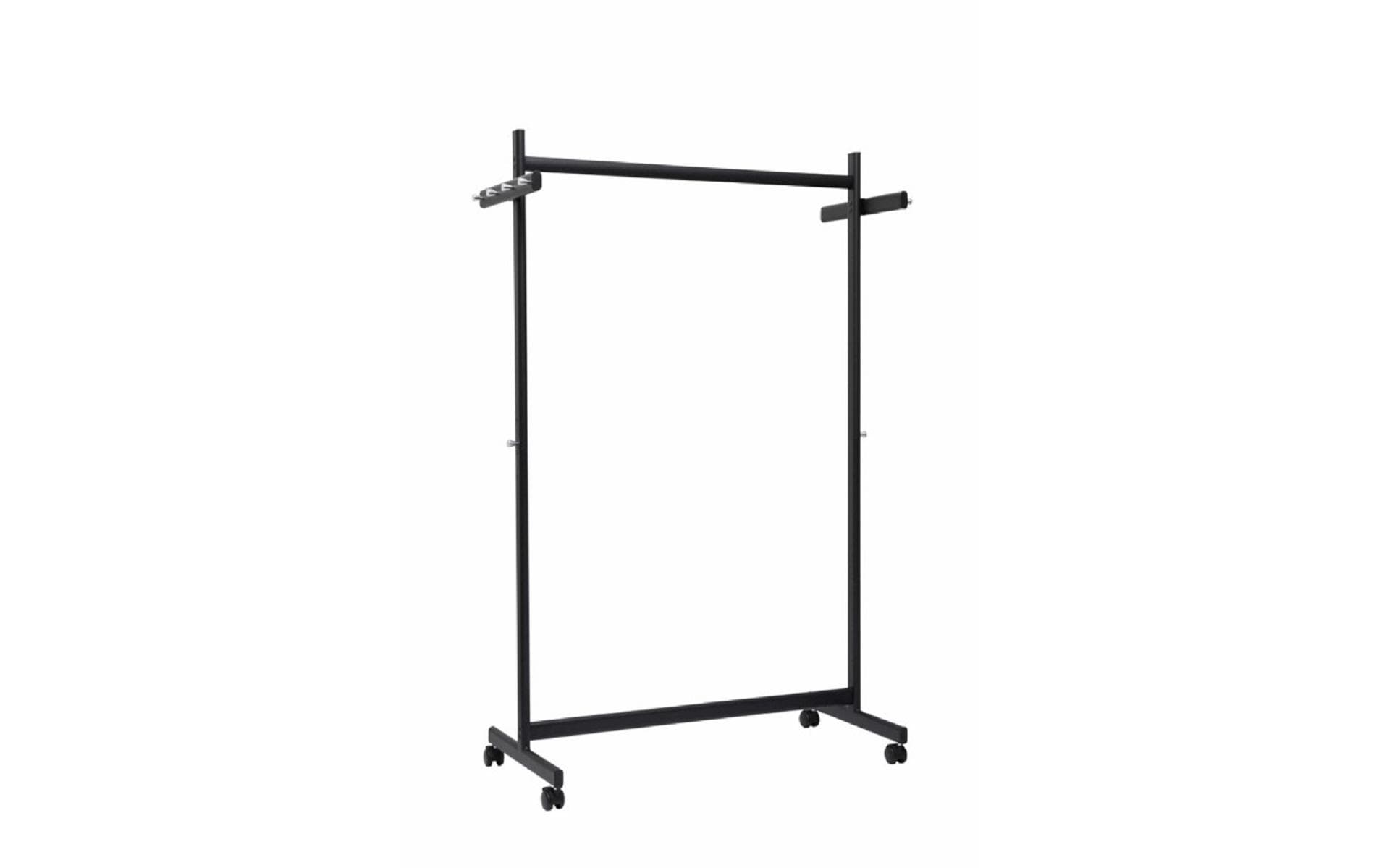 MAUL Garderobenständer Samba – Metall, Schwarz, 172,5 cm, 10 Haken, mit Rollen