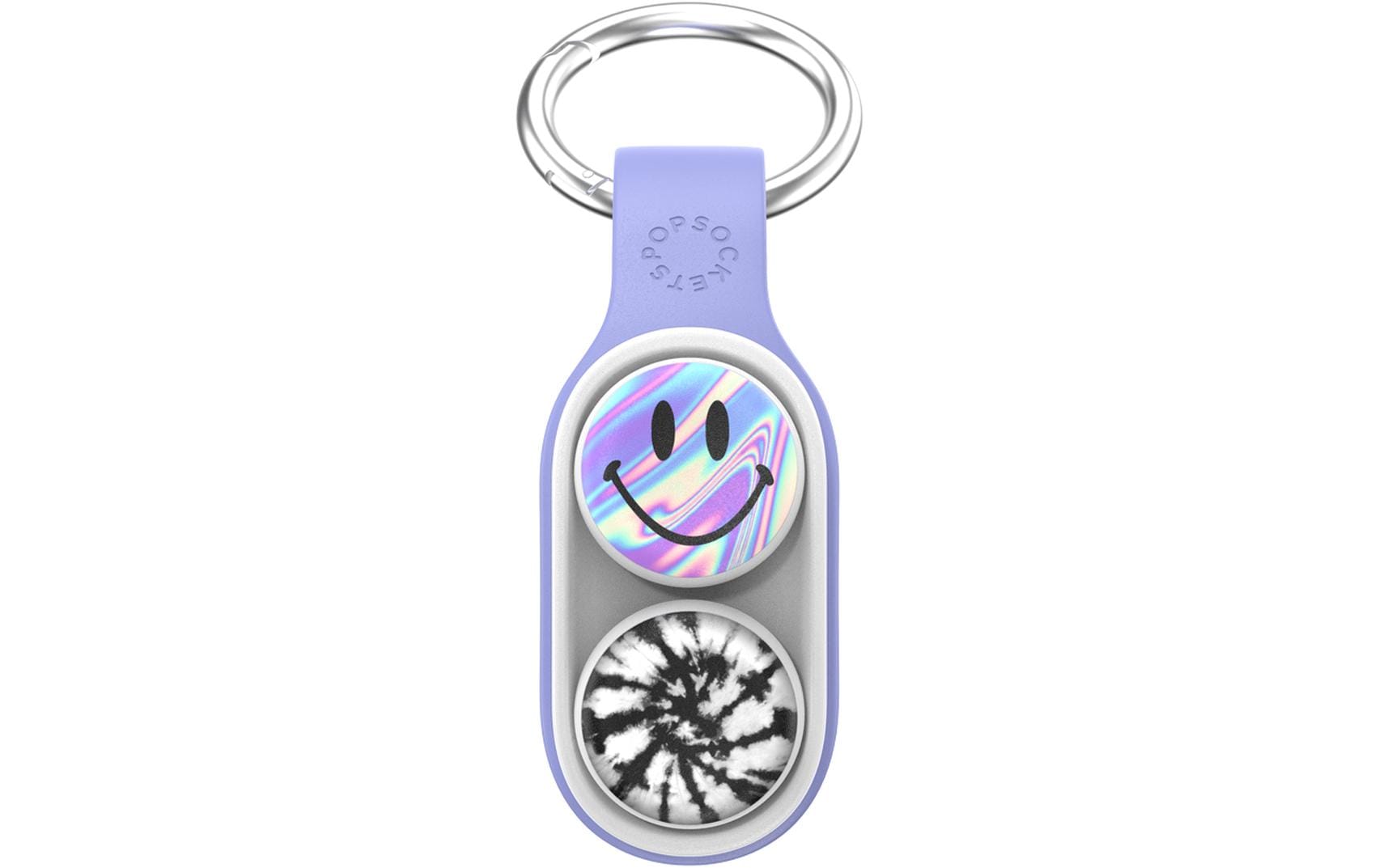 PopSockets PopPucks Dye Daze Schlüsselanhänger – Fidget Pop, magnetisch, Metall, Mehrfarbig, Ø 28,2 mm
