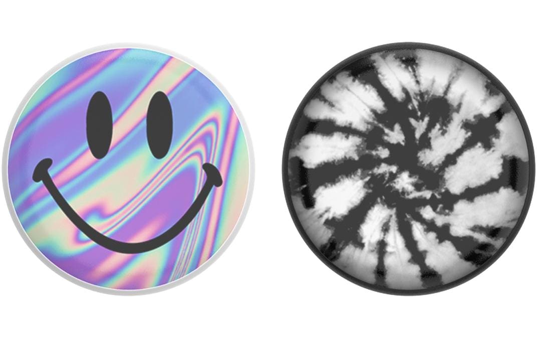 PopSockets PopPucks Dye Daze Schlüsselanhänger – Fidget Pop, magnetisch, Metall, Mehrfarbig, Ø 28,2 mm