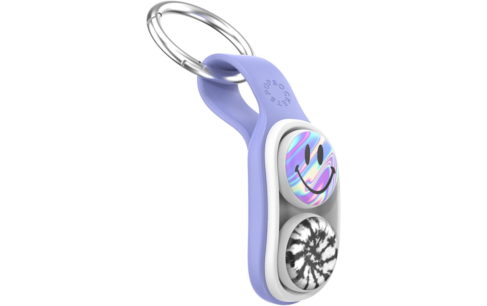 PopSockets PopPucks Dye Daze Schlüsselanhänger – Fidget Pop, magnetisch, Metall, Mehrfarbig, Ø 28,2 mm