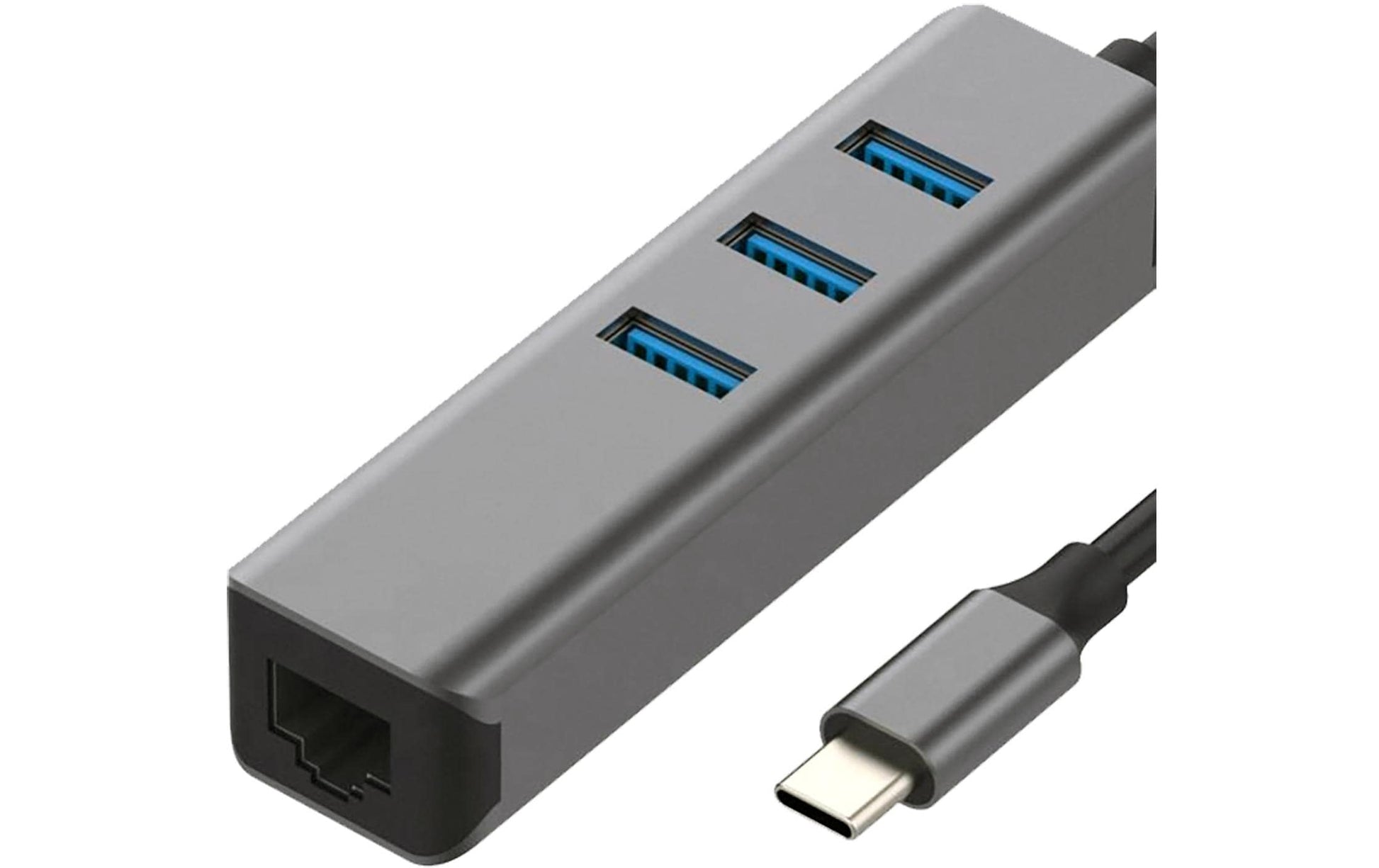EXSYS EX-1133-N-3 USB-Hub – USB-C, 3× USB-A, GbE, für universelle Geräte