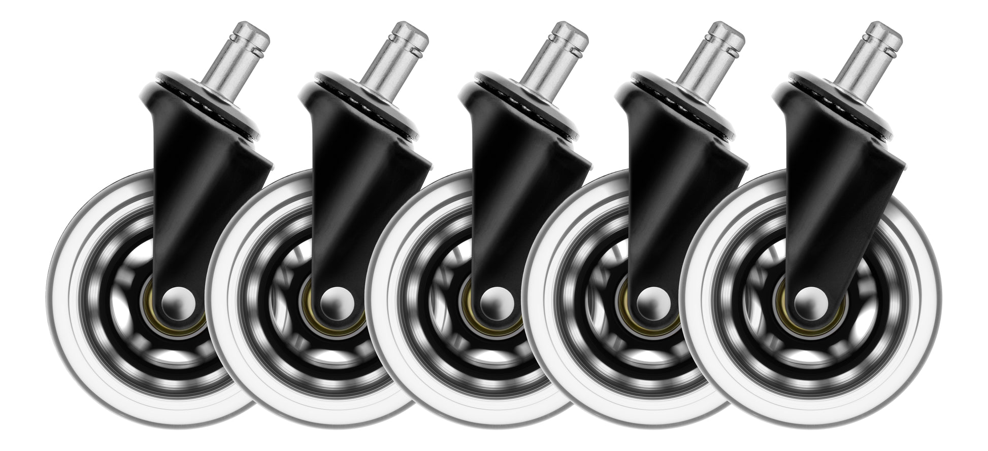 Deltaco Gaming Rollen-Set – 5er-Pack, Schwarz