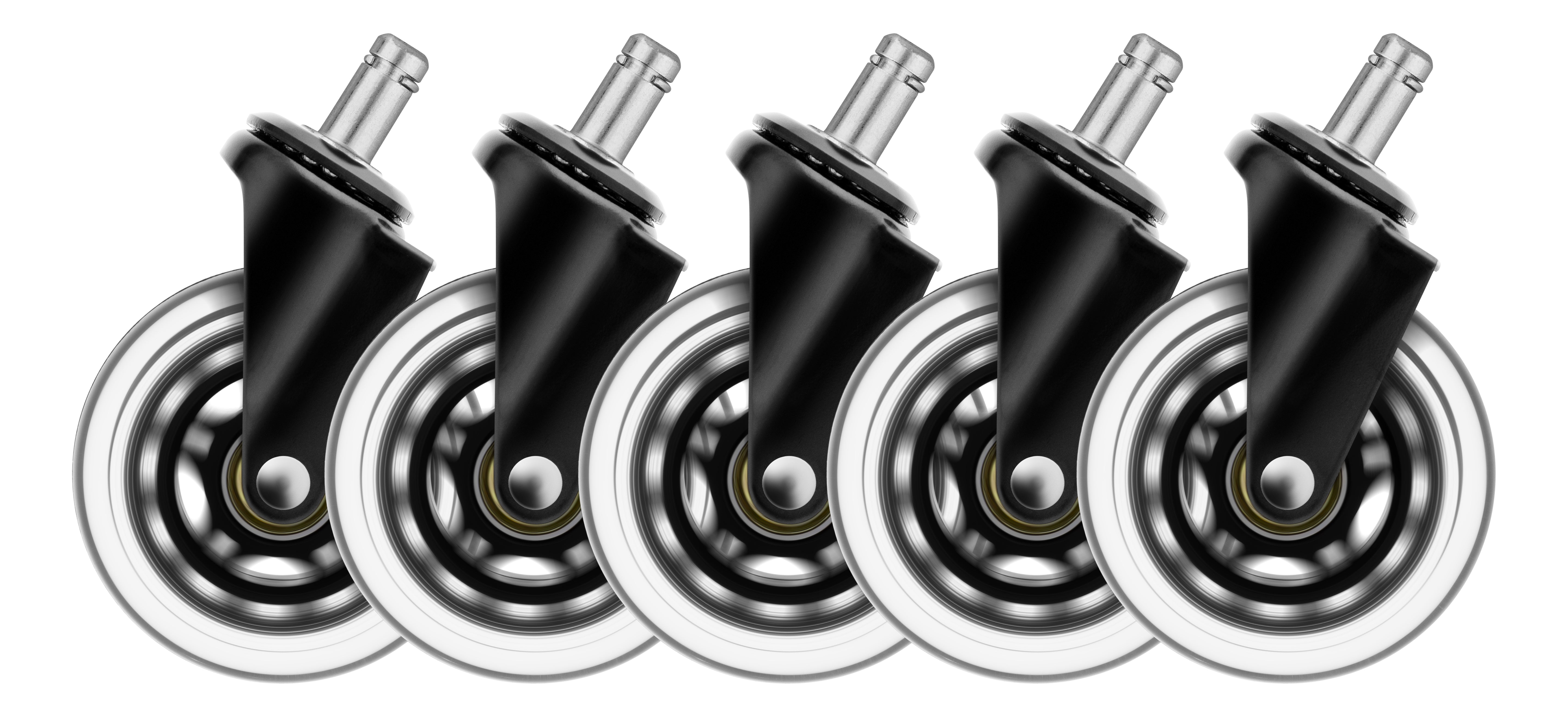 Deltaco Gaming Rollen-Set – 5er-Pack, Schwarz
