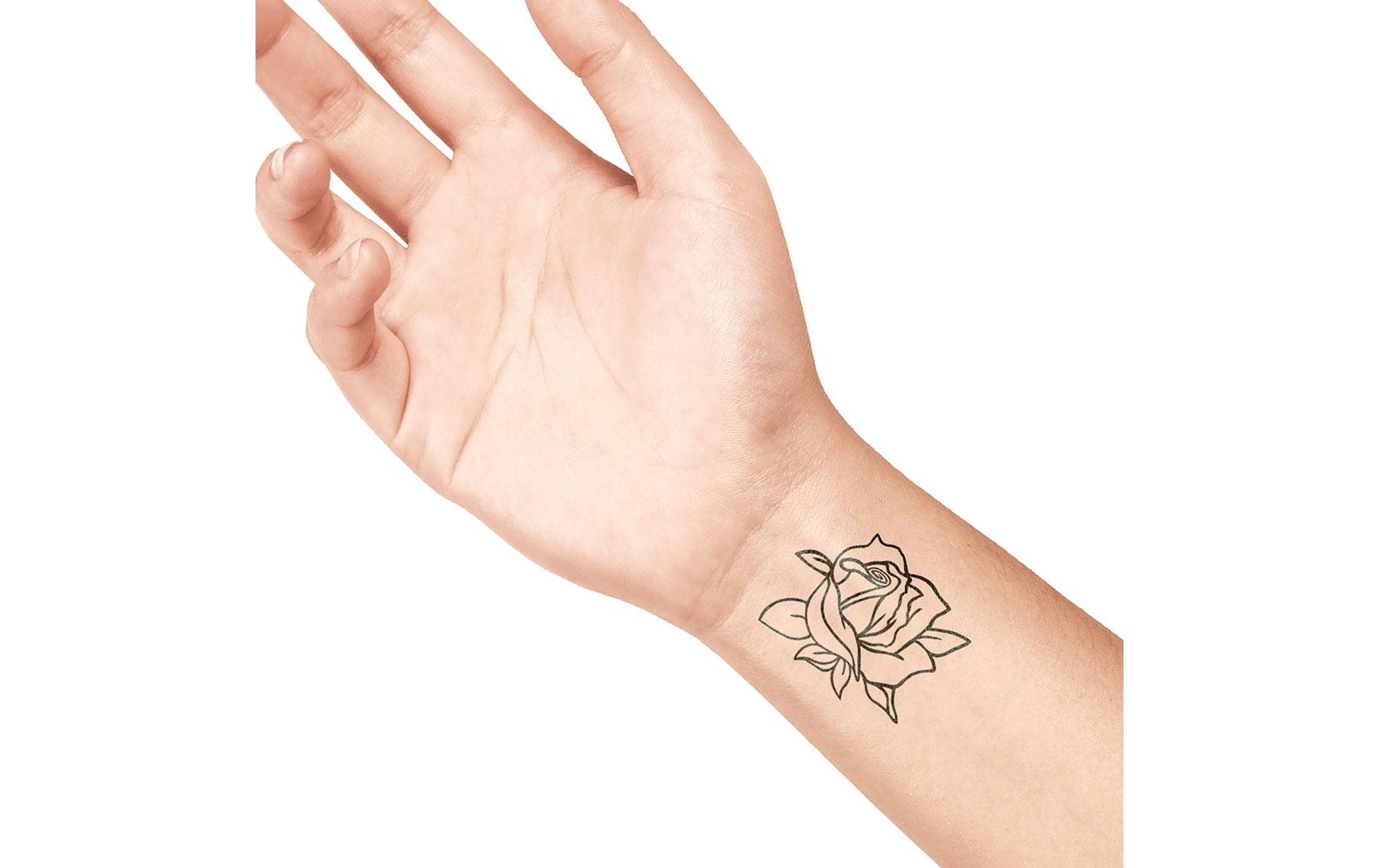 LaDot Tattoostempel L11 – Rose – 4 × 5 cm – Weiss – Stein