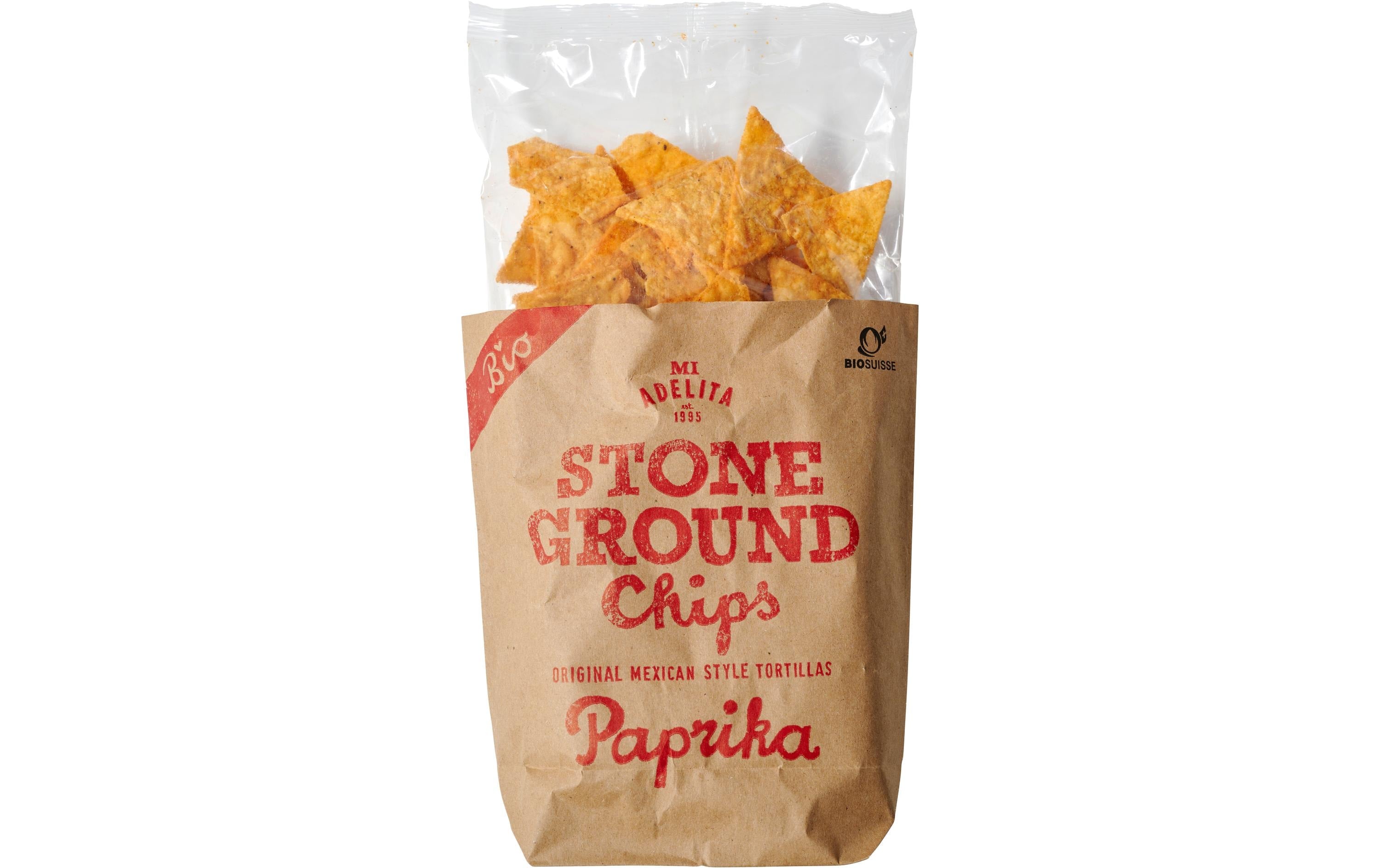 Mi adelita Chips – Paprika, bio, vegan – 150 g