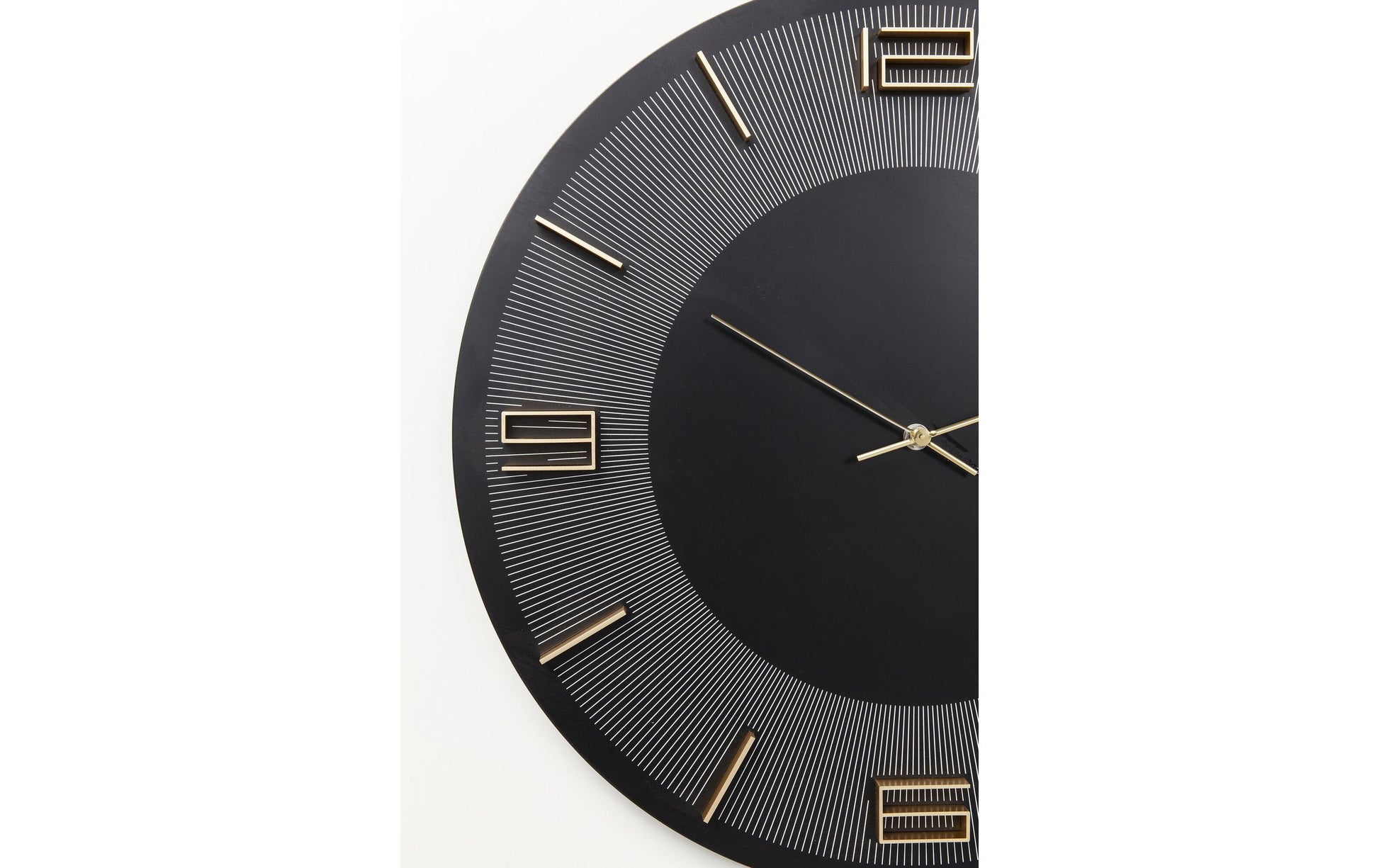 KARE Design Wanduhr Leonardo – Ø 49 cm, schwarz, Kunststoff