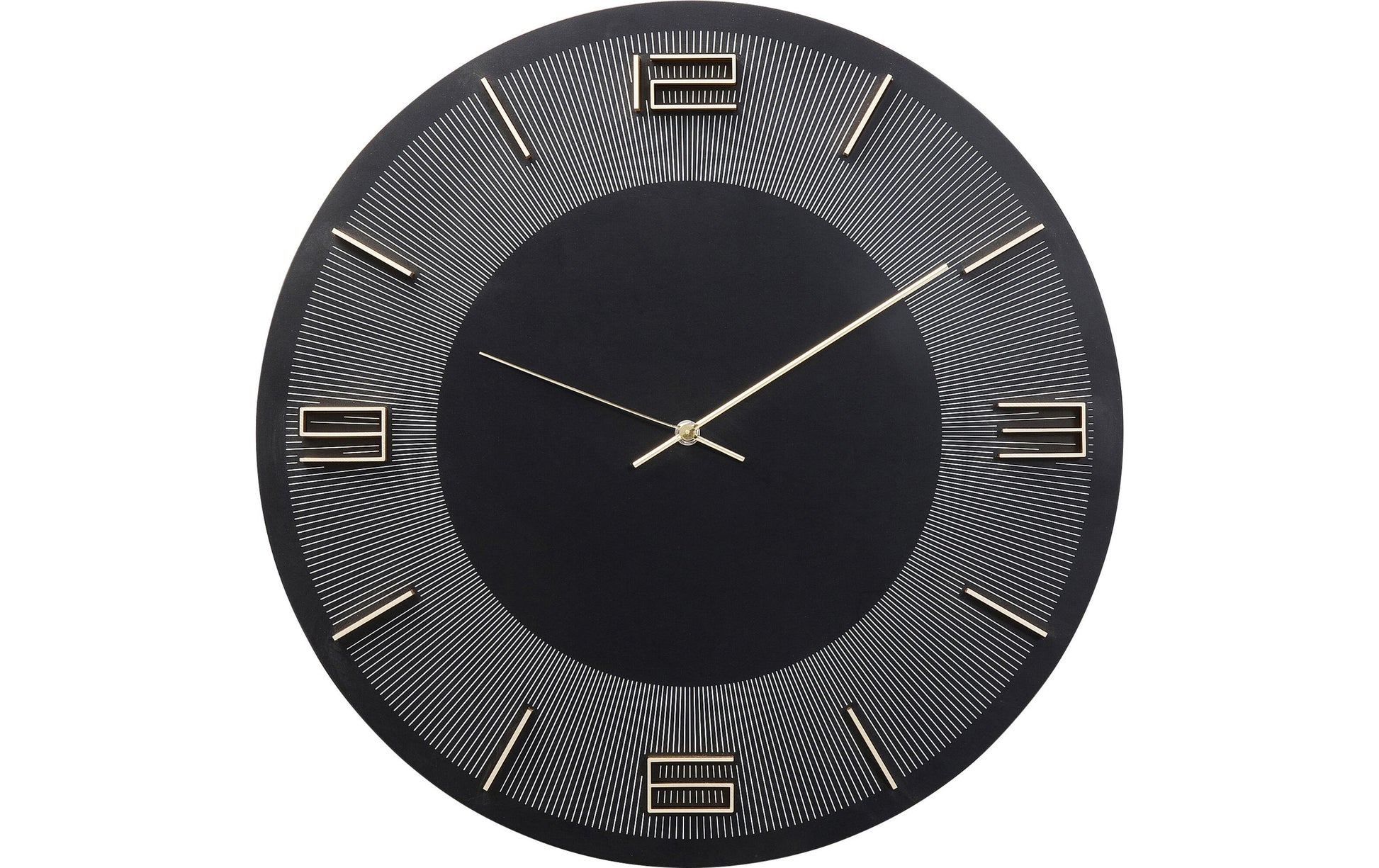 KARE Design Wanduhr Leonardo – Ø 49 cm, schwarz, Kunststoff
