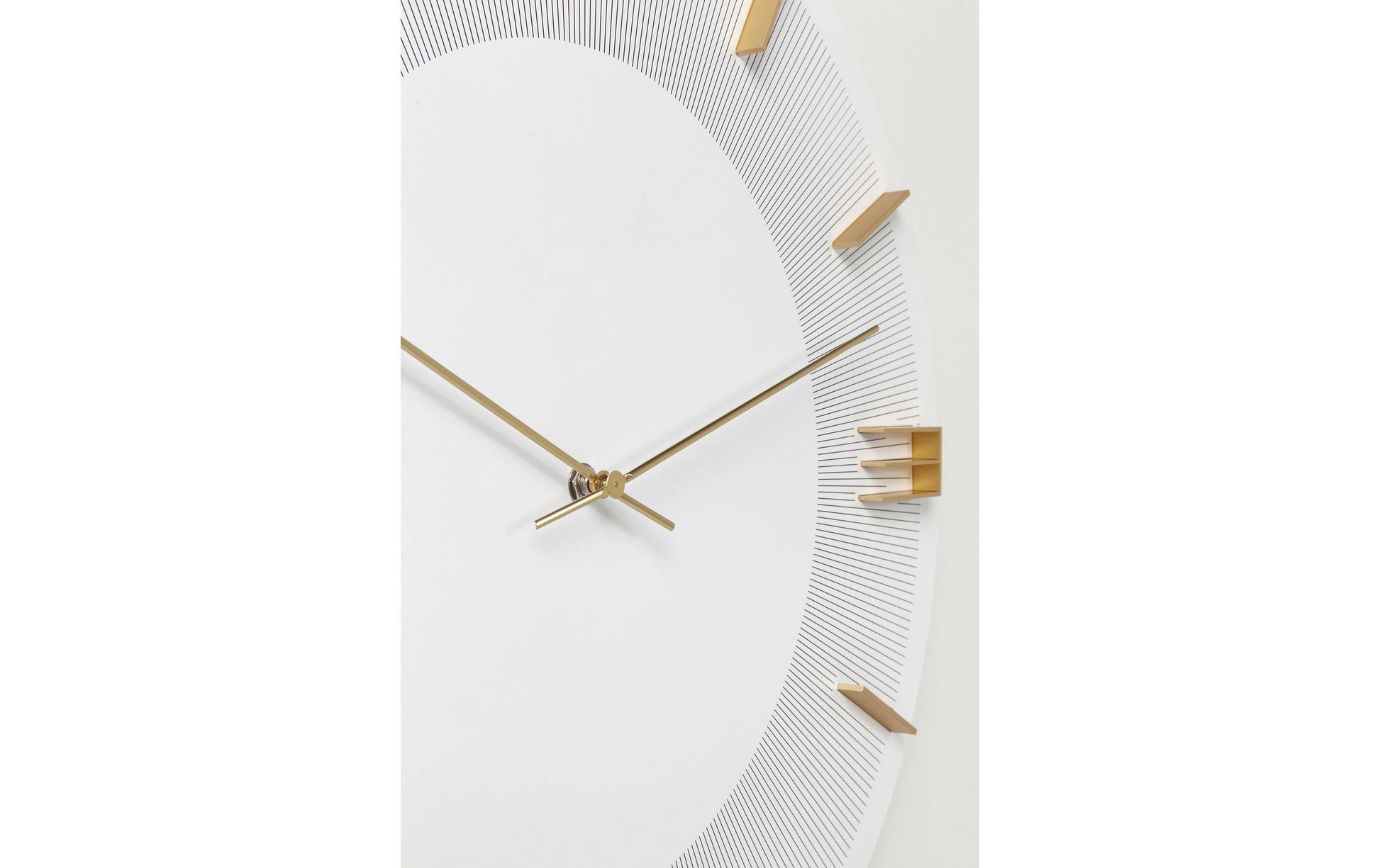 KARE Design Kare Wanduhr Leonardo – Ø 49 cm, weiss, Metall