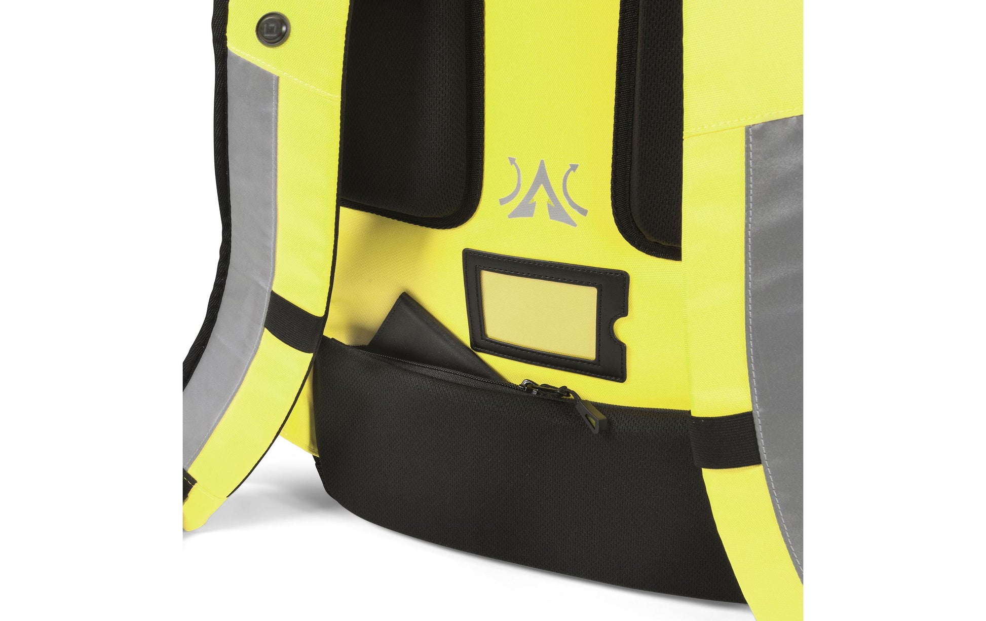 DICOTA HI-VIS P20471-01 – Freizeit-Rucksack – 25 l, rPET, gelb, Reflexstreifen