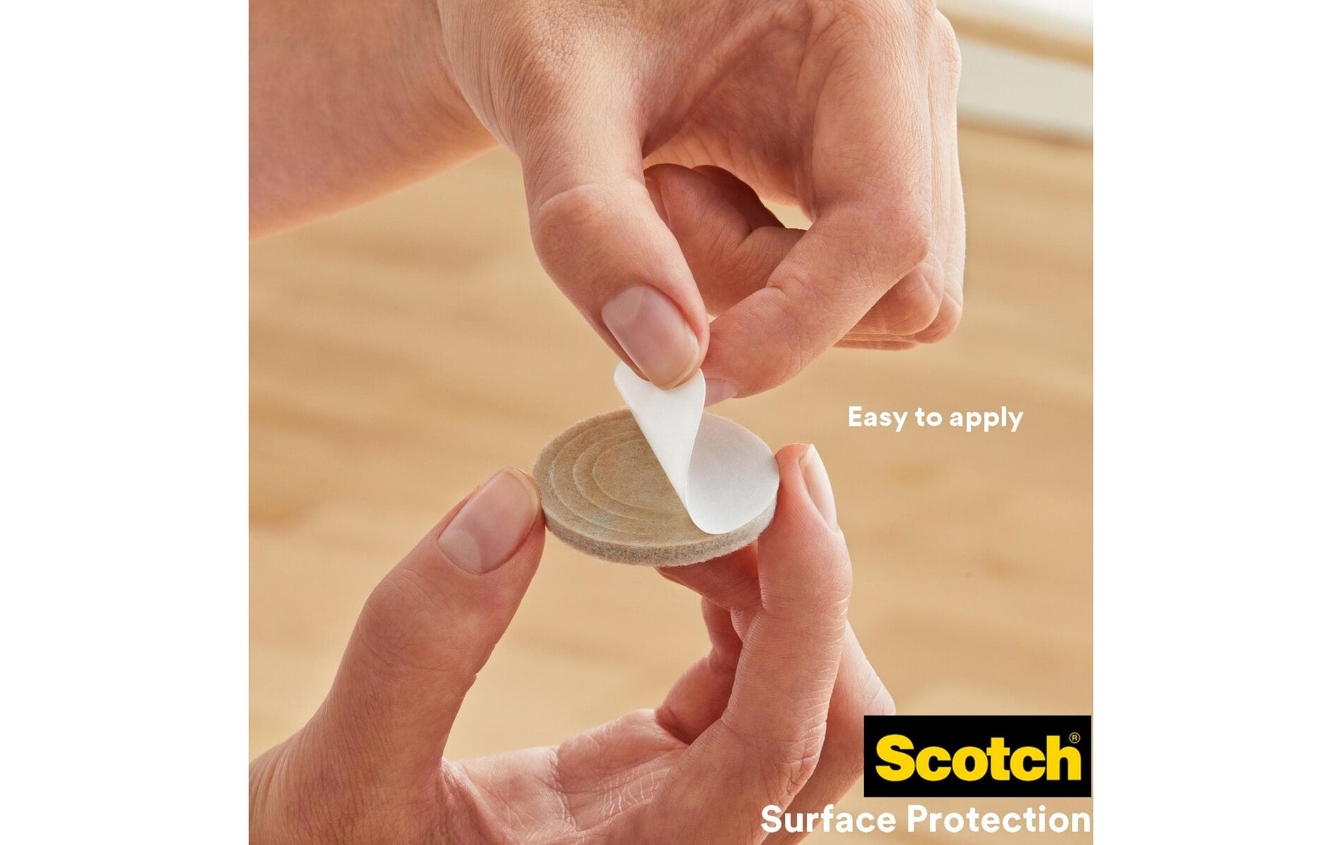 3M Scotch Stuhlgleiter Filz – Braun – für Stuhlbeine Ø 19–37 mm – 2 Stück